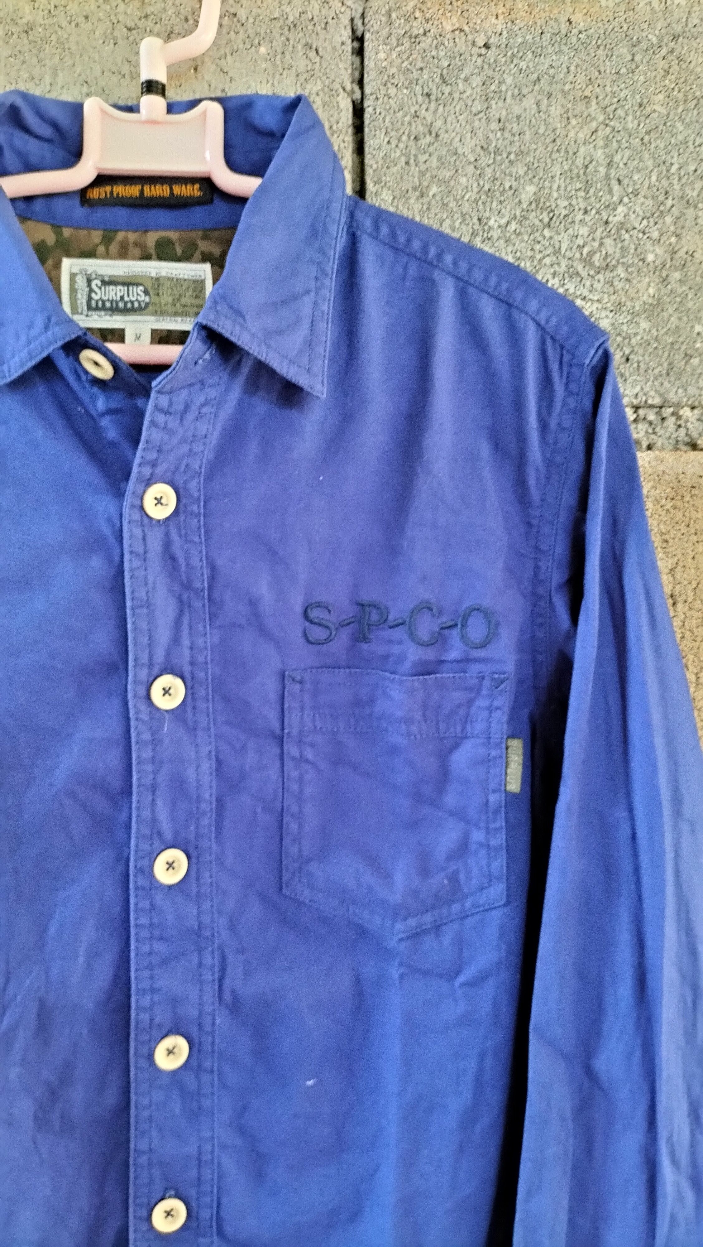 Japanese Brand Surplus Seminary Workwear Shirt Embroidery SPCO Size US M / EU 48-50 / 2 - 6 Thumbnail