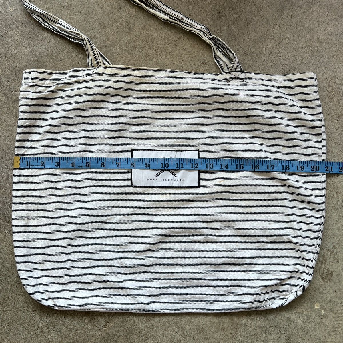 Anya Hindmarch Anya Hindmarch Striped Canvas Tote Bag Size ONE SIZE - 4 Thumbnail