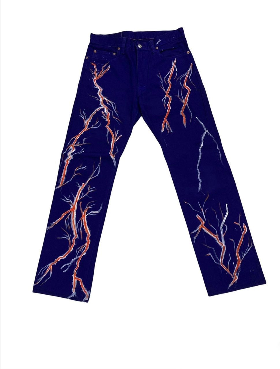 HOLLYWOOD RANCH MARKET × Indigo Japanese Brand HRM Indigo Blue Jeans Size US 30 / EU 46 - 3 Thumbnail