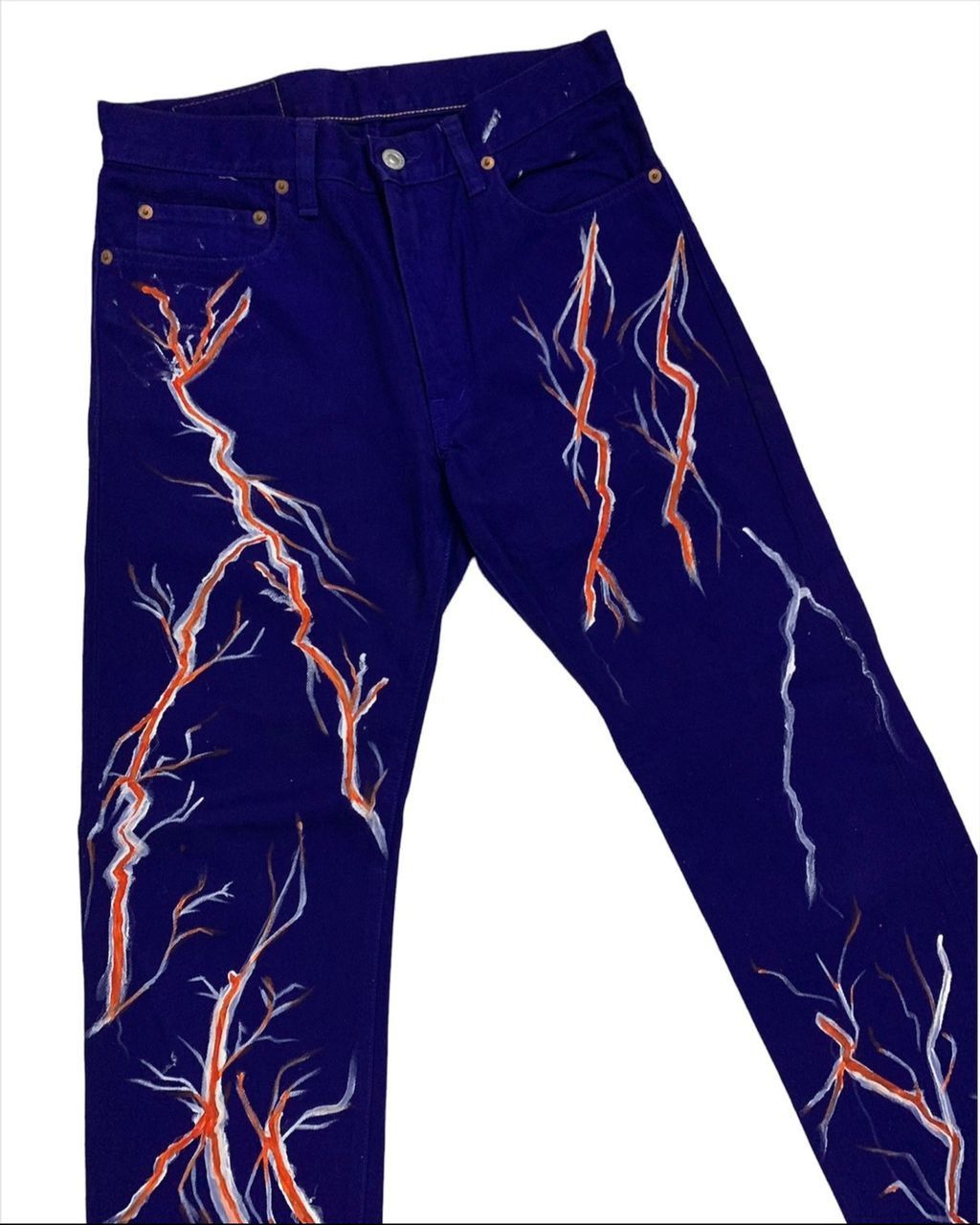 HOLLYWOOD RANCH MARKET × Indigo Japanese Brand HRM Indigo Blue Jeans Size US 30 / EU 46 - 1 Thumbnail