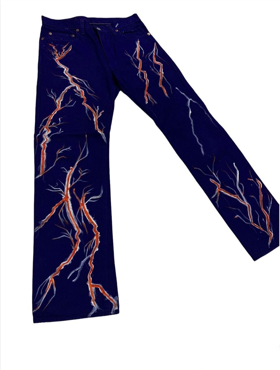 HOLLYWOOD RANCH MARKET × Indigo Japanese Brand HRM Indigo Blue Jeans Size US 30 / EU 46 - 2 Thumbnail