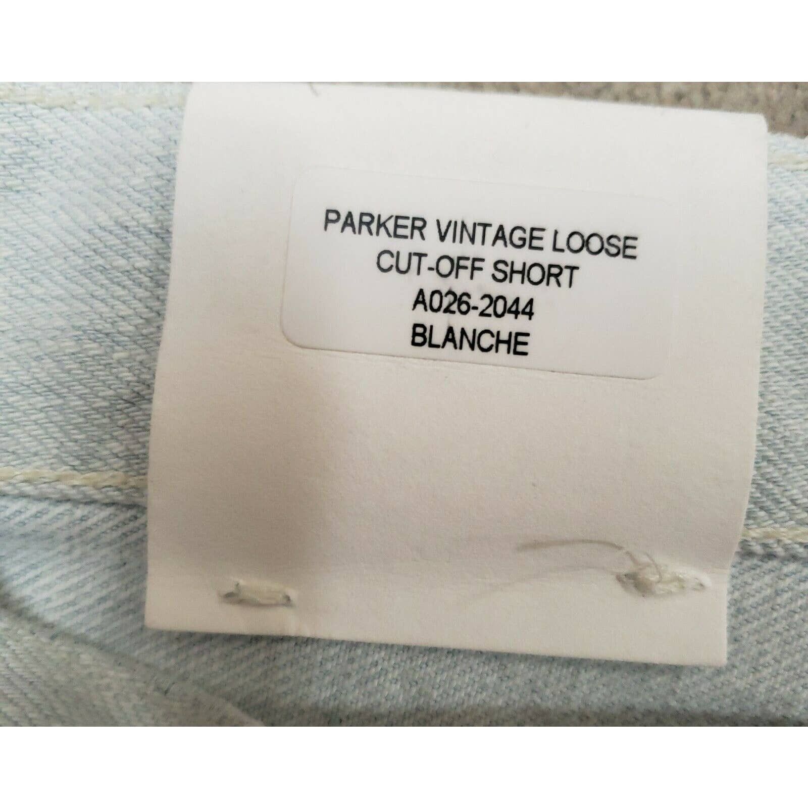 AGOLDE Parker Vintage Cut Off Distressed High-Rise Blanche