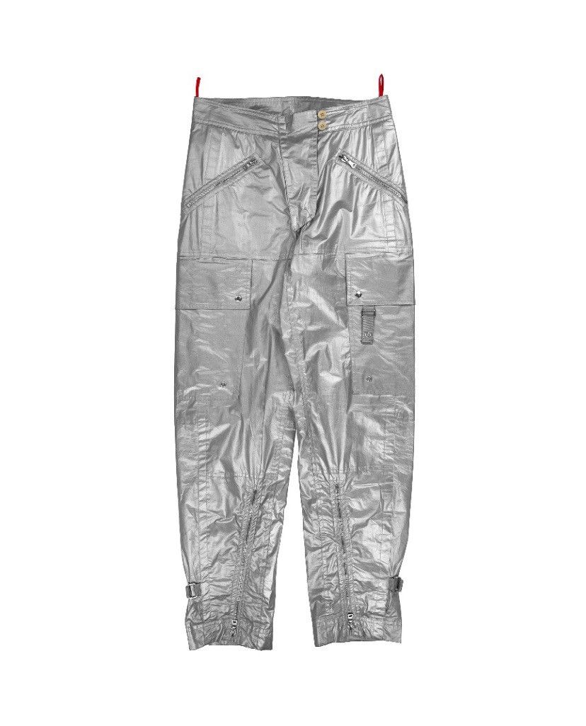 Prada FW99 Prada Astro Cargo Aviator Belted Bondage Silver Pants | Grailed