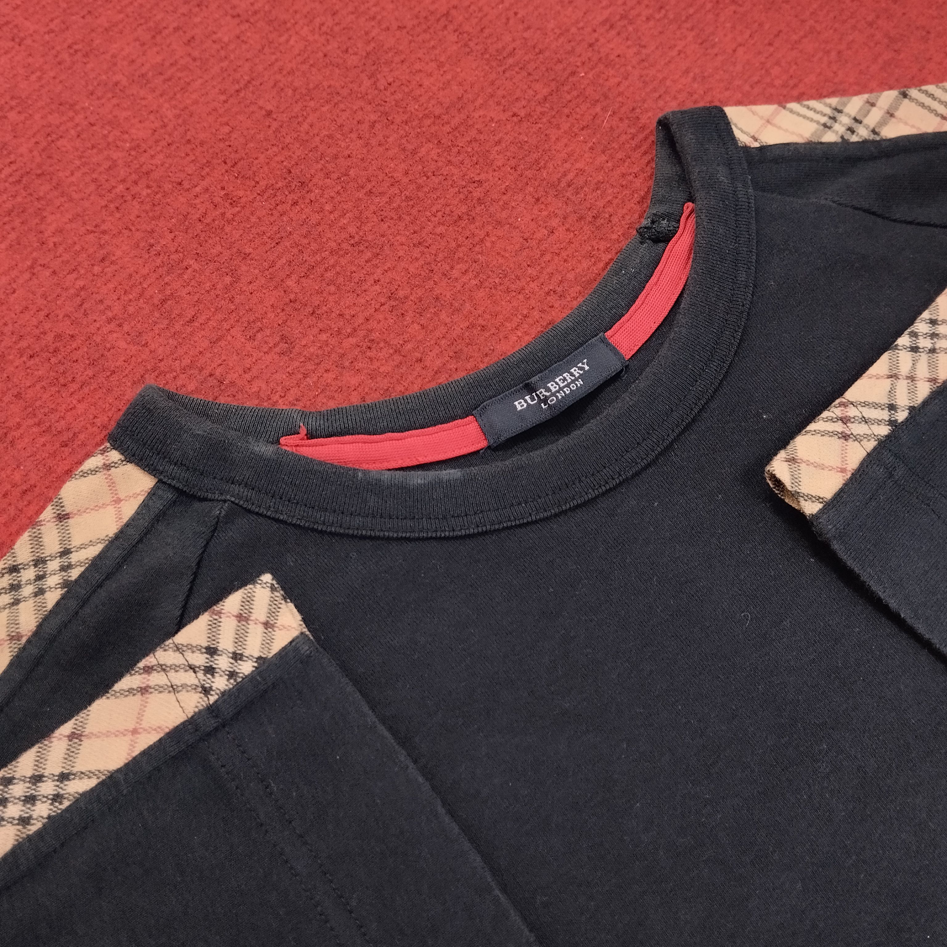 Burberry × Vintage Burberry London Nova Check Shoulder Style Vintage Tshirt Size US M / EU 48-50 / 2 - 3 Thumbnail