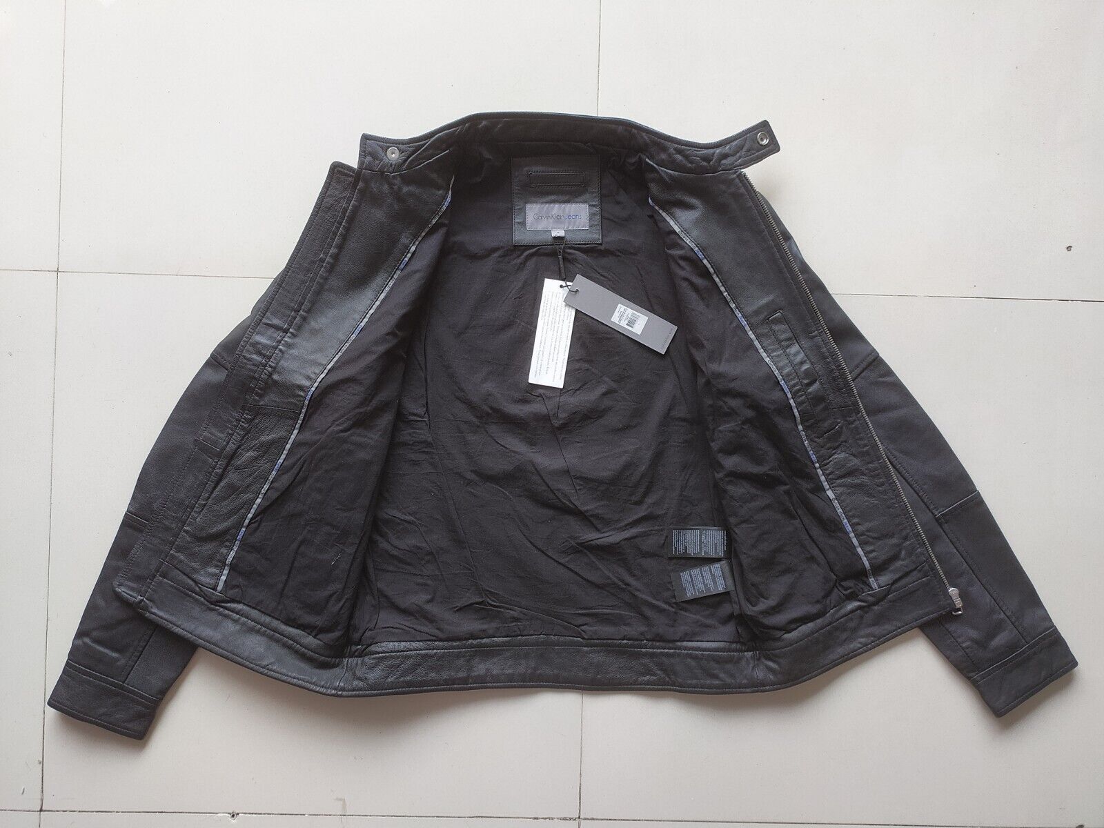 CALVIN KLEIN Leather Biker Jacket $450