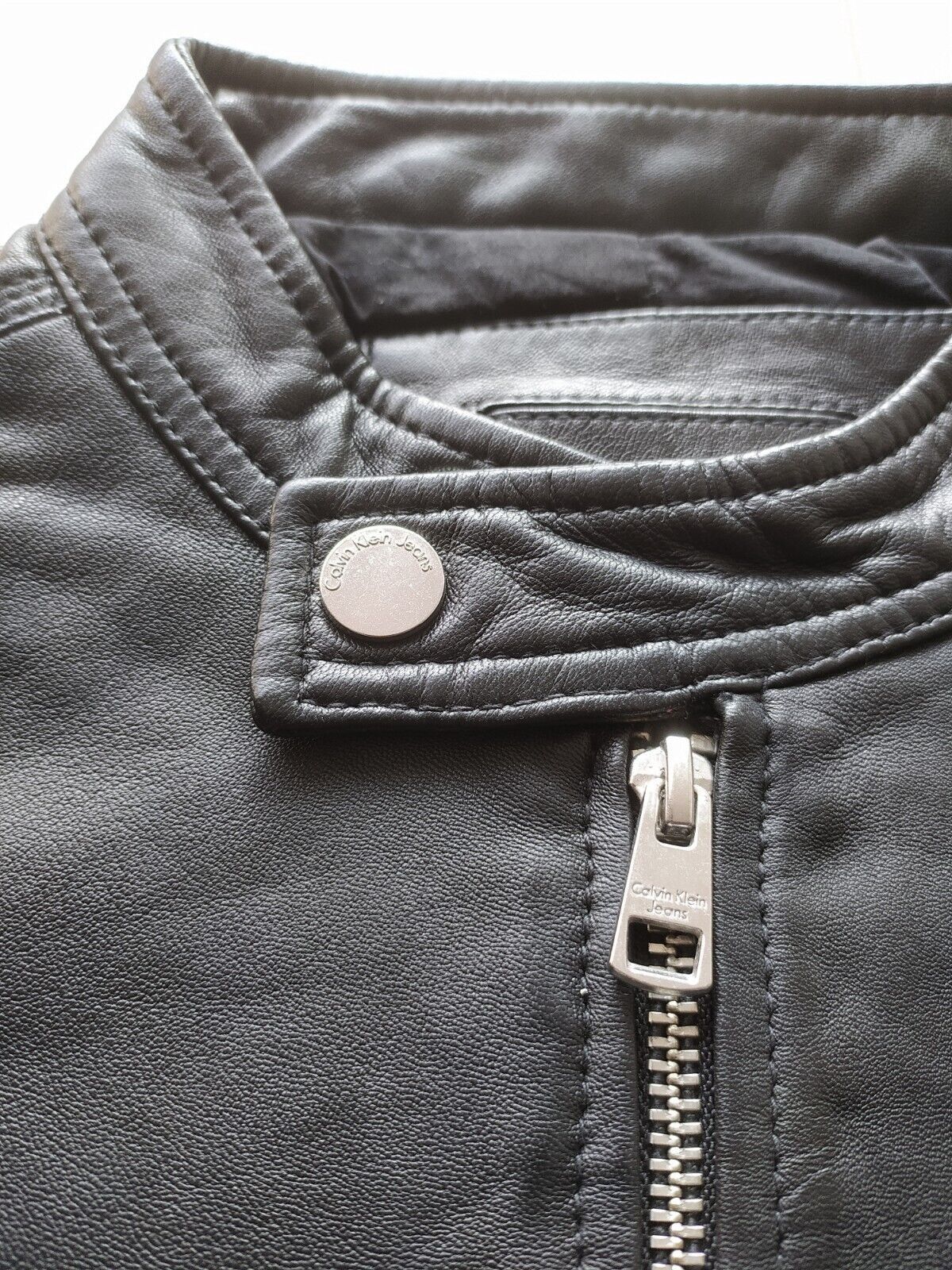 CALVIN KLEIN Leather Biker Jacket $450