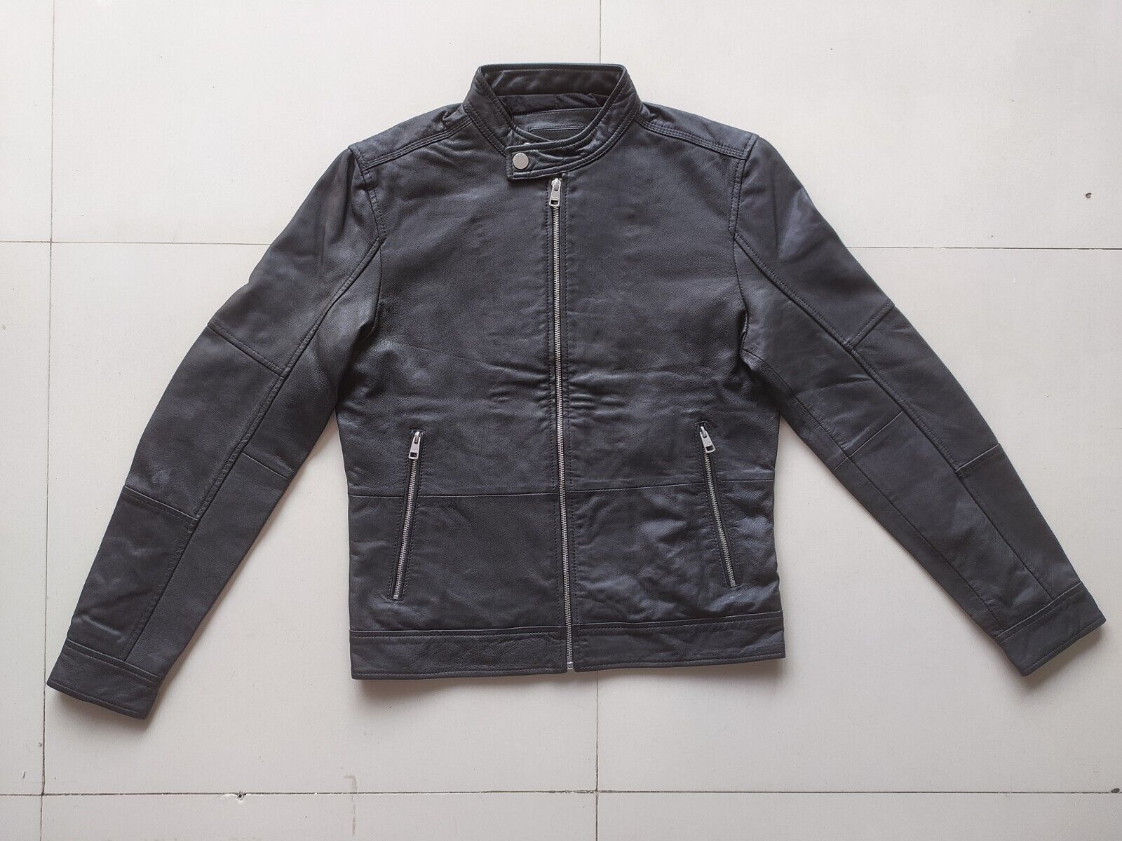 CALVIN KLEIN Leather Biker Jacket $450