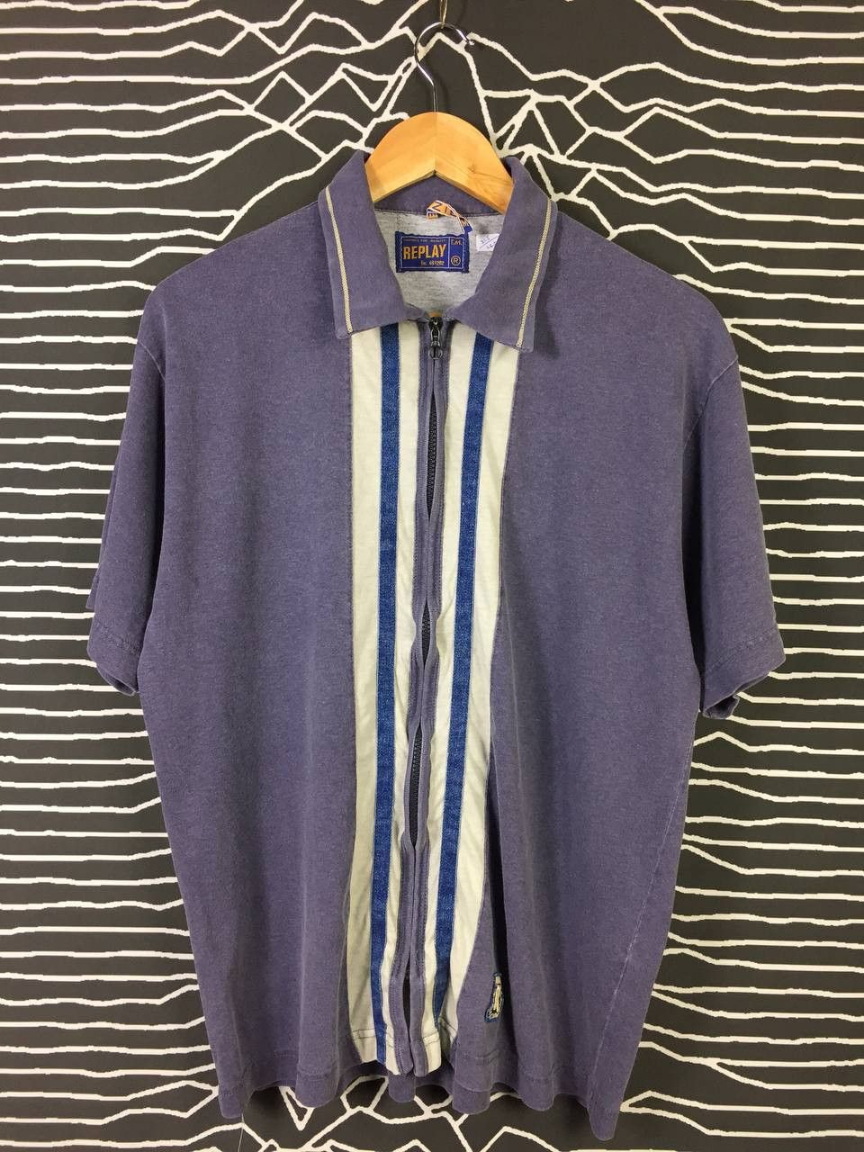 Replay Vtg 90s 00s Replay Jeans Italian Luxury Zipper Shirt Size US M / EU 48-50 / 2 - 2 Thumbnail