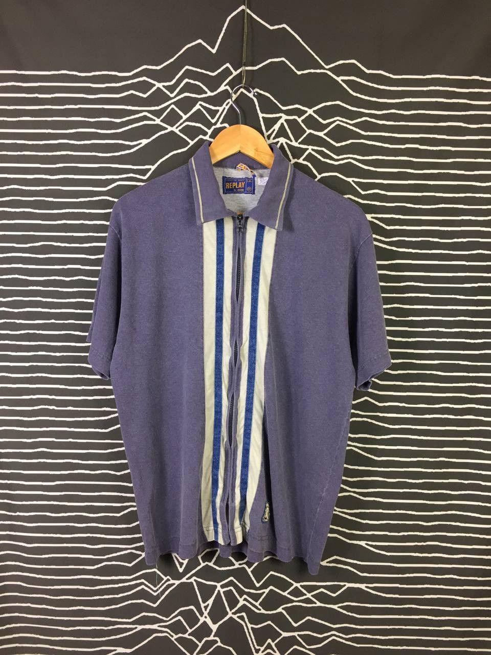 Replay Vtg 90s 00s Replay Jeans Italian Luxury Zipper Shirt Size US M / EU 48-50 / 2 - 1 Thumbnail