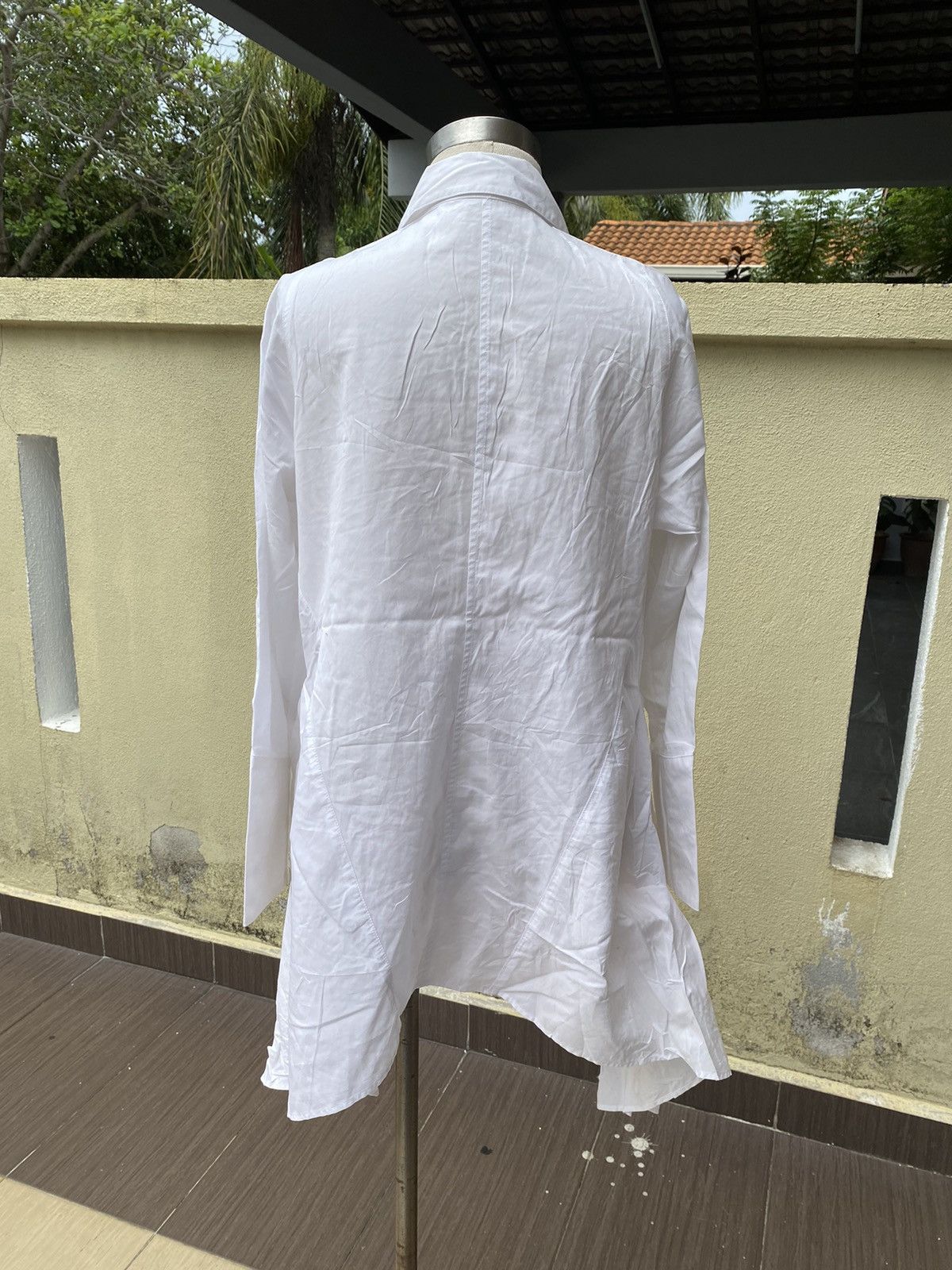 Hiroko Koshino Homme Vintage hiroko koshino white button blouse Size M / US 6-8 / IT 42-44 - 6 Thumbnail