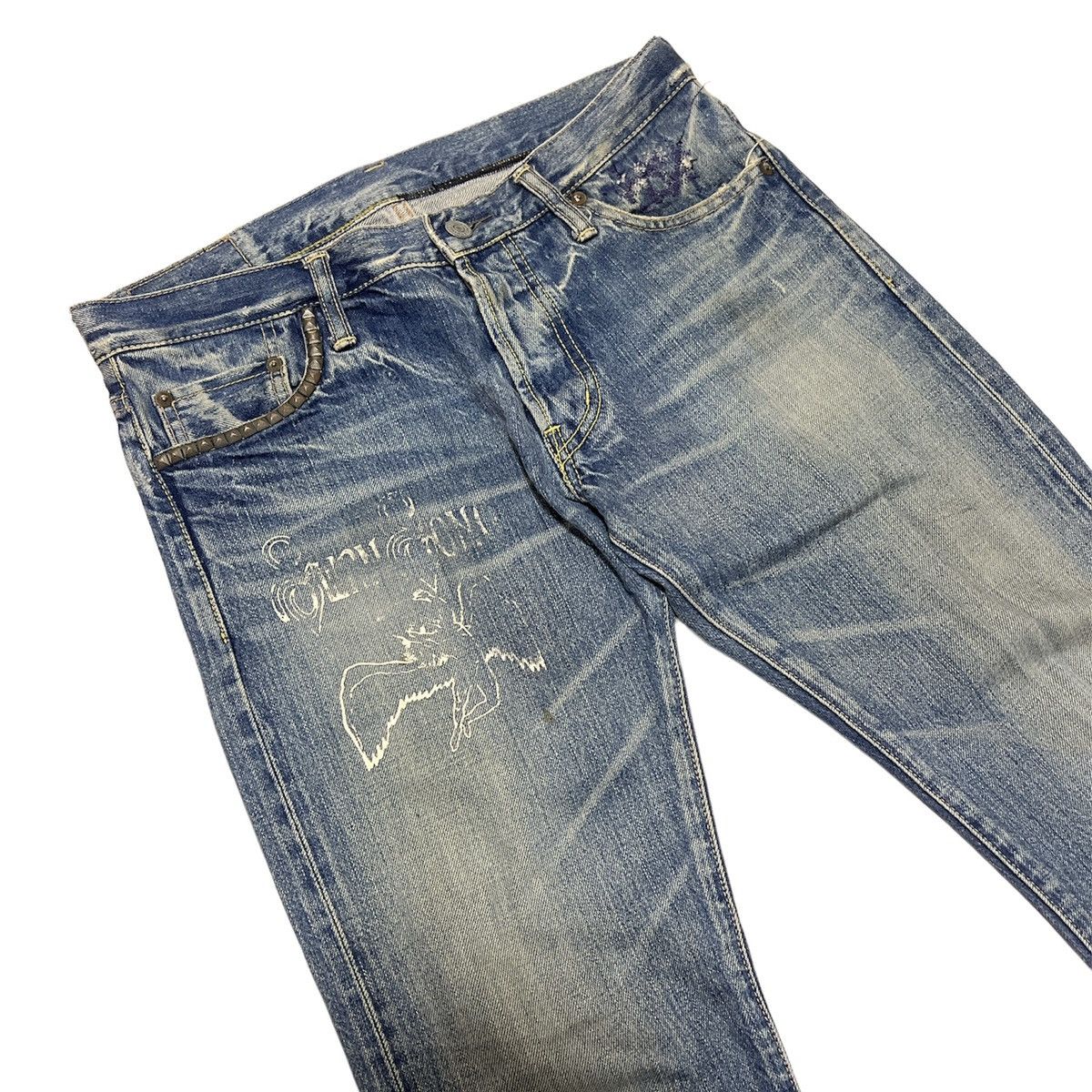 Hysteric Glamour Hysteric Glamour Led Zeppelin Studded Denim Size US 30 / EU 46 - 2 Thumbnail