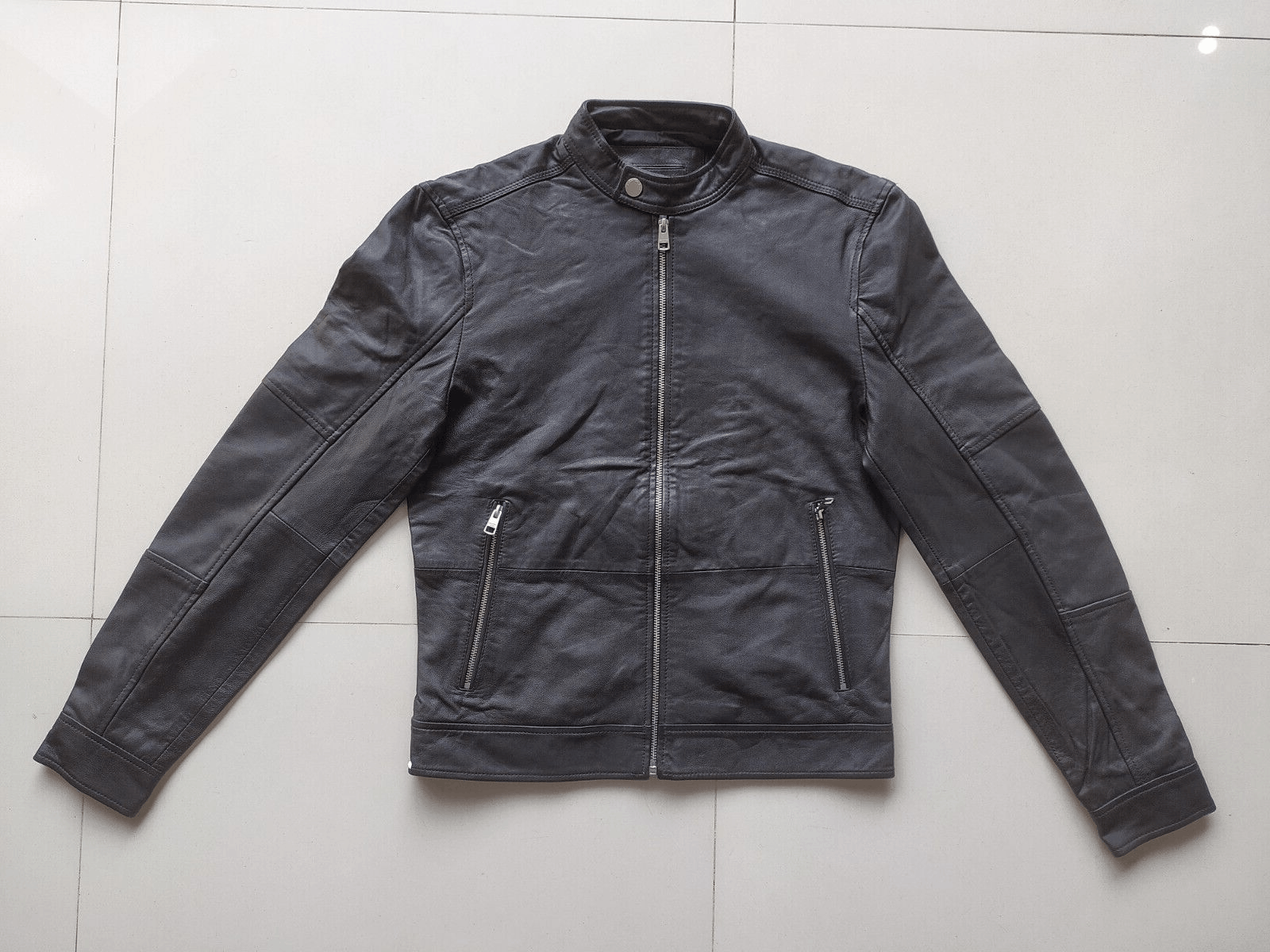 CALVIN KLEIN Leather Biker Jacket $450