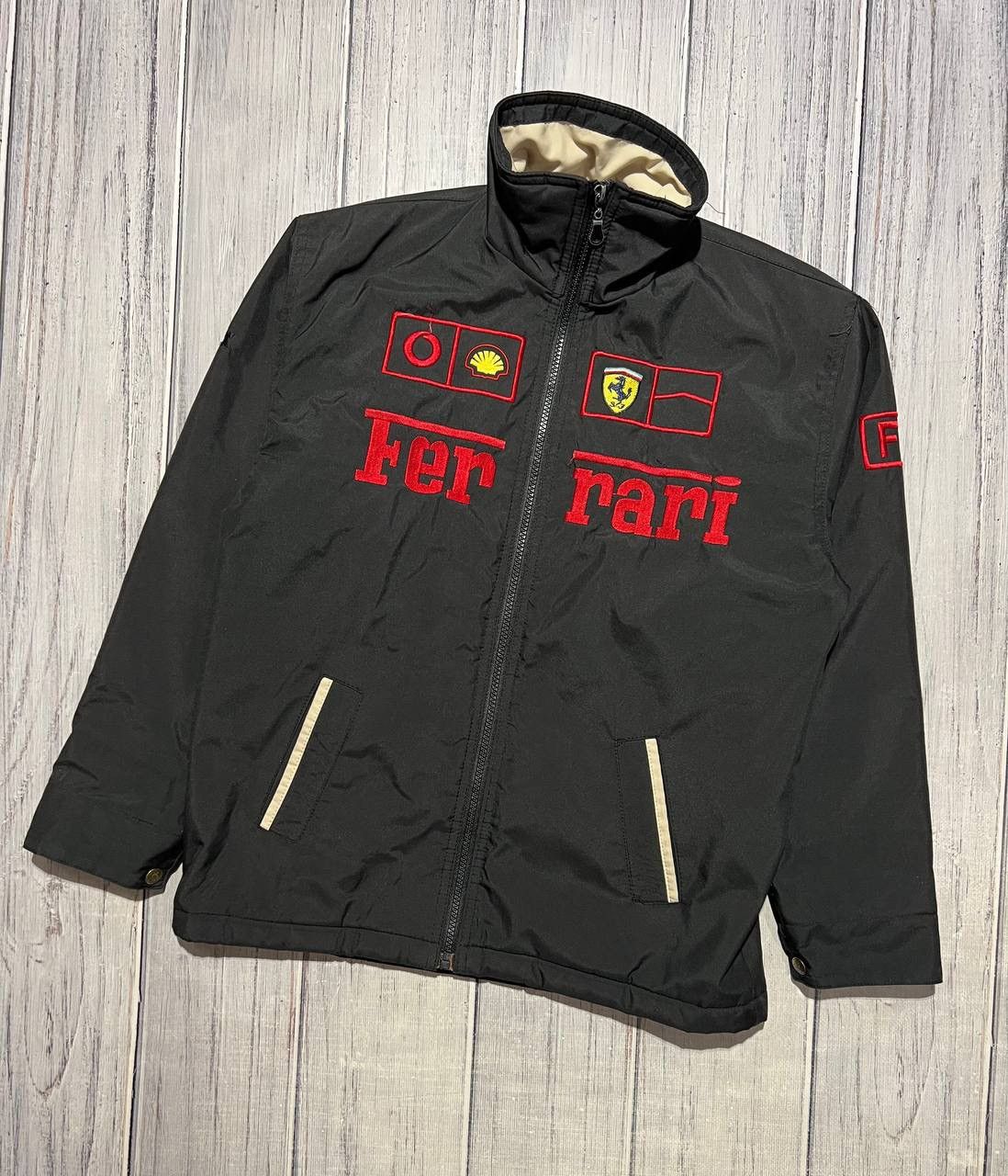 image of Vintage Ferrari F1 Racing Jacket Marlboro 90's Men Size Xs-S in Black