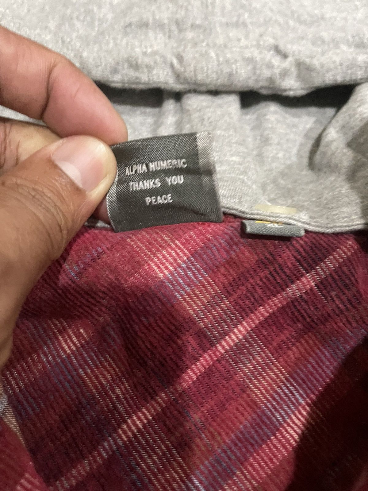 Alphanumeric × JNCO Red Velvet Checkered Flannel Attached Hooded Shirts Size US XL / EU 56 / 4 - 10 Thumbnail