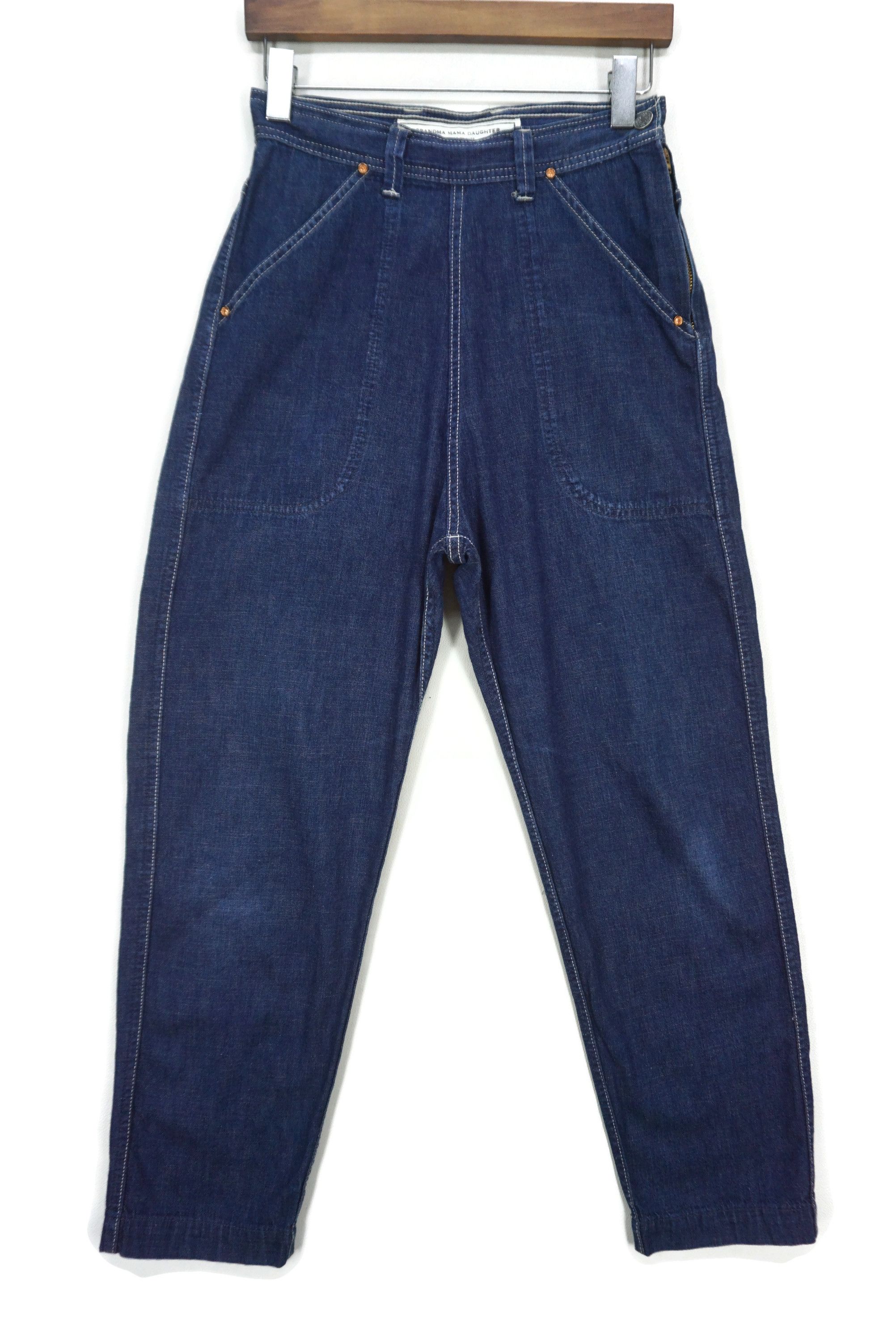 image of Grandma Mama Daughter x Kato Japan Cropped Jeans Ankle Tapered Pants in Blue, Women's (Size 24)
