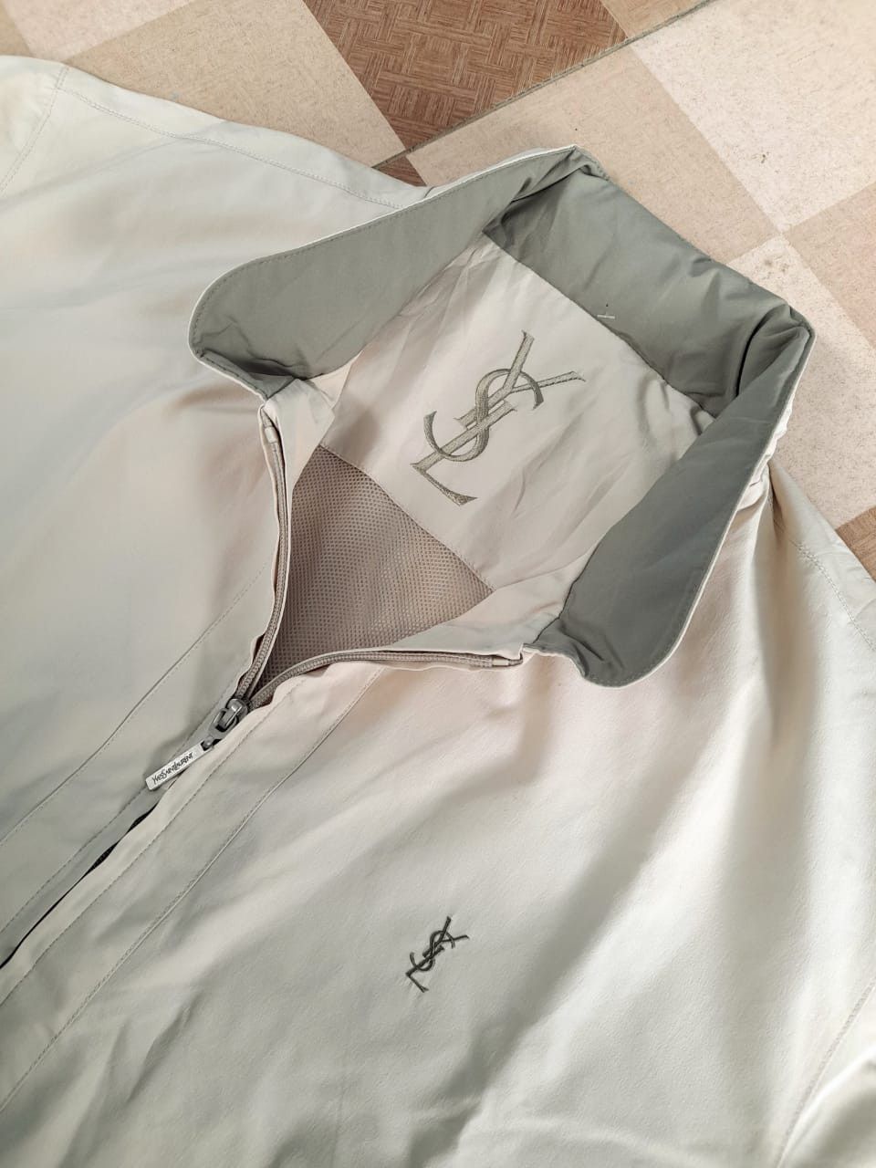 image of Itemvintage YVES Saint Laurent X YSL Jacket in Light Crem, Men's (Size Large)