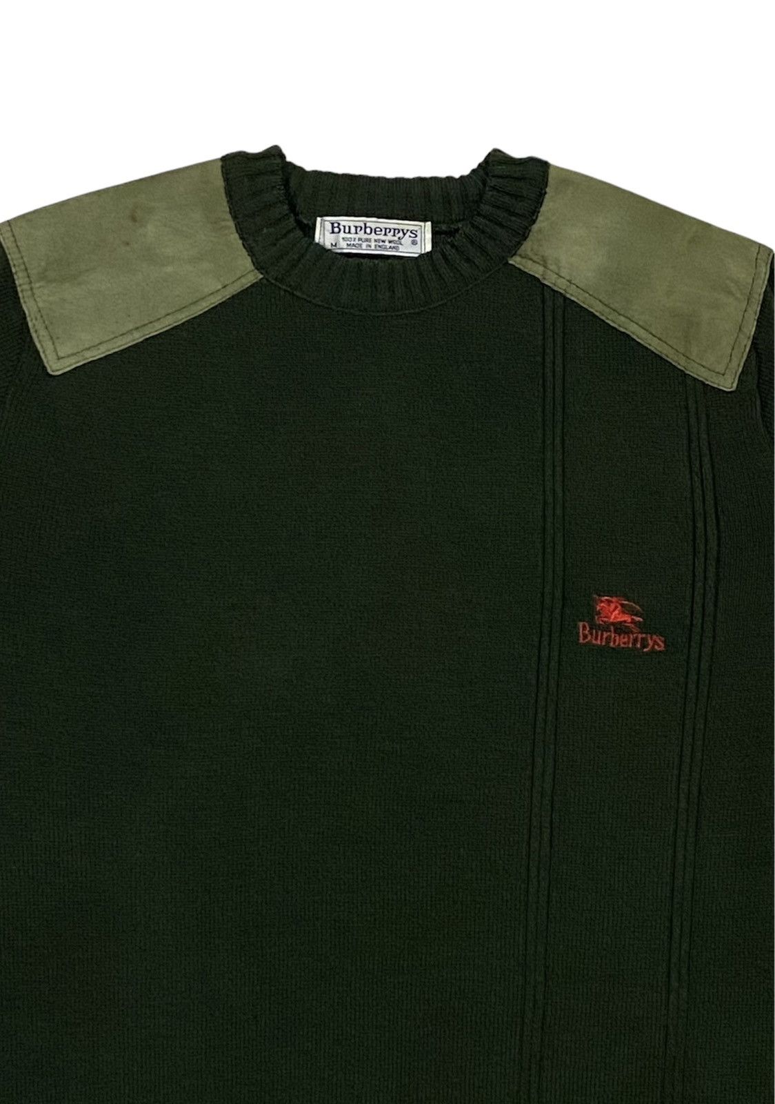 Burberry Vintage Burberry Elbow Patch Crew Knit Sweater Size US M / EU 48-50 / 2 - 10 Thumbnail