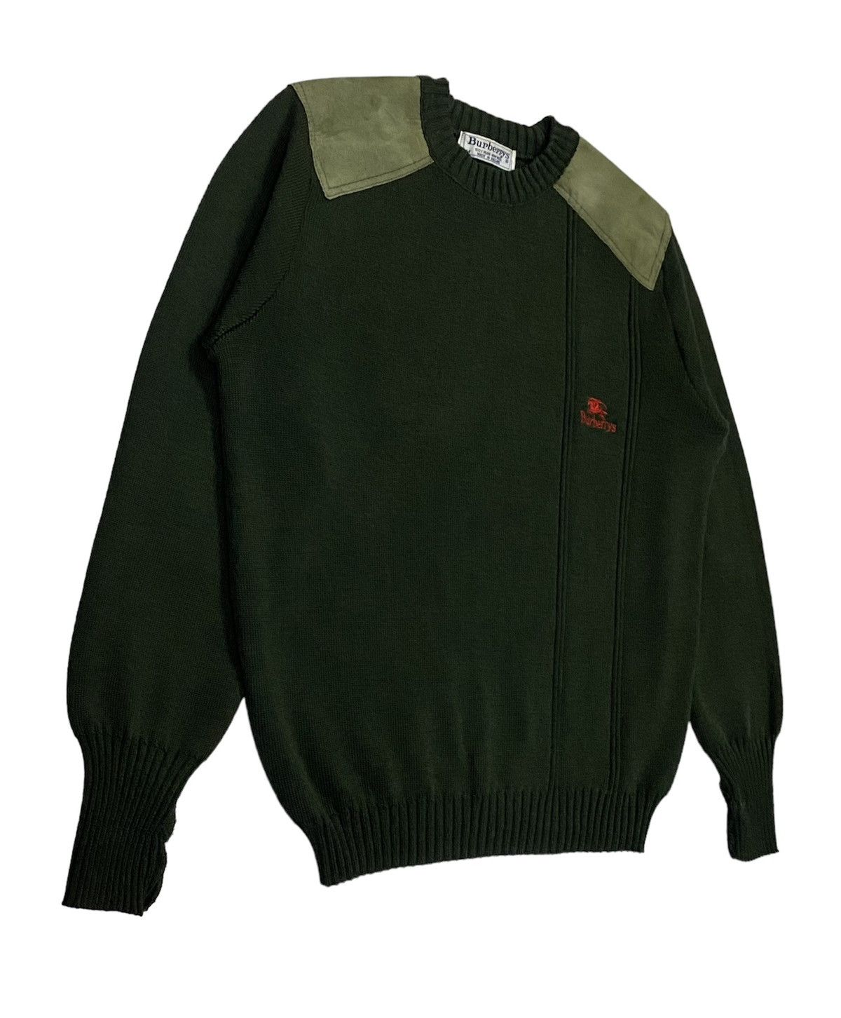 Burberry Vintage Burberry Elbow Patch Crew Knit Sweater Size US M / EU 48-50 / 2 - 14 Thumbnail