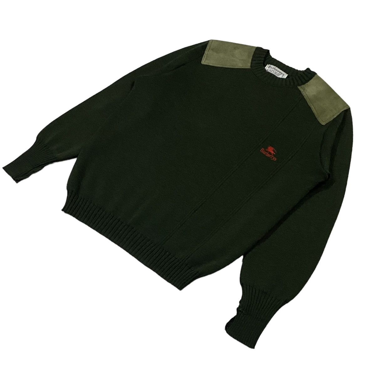 Burberry Vintage Burberry Elbow Patch Crew Knit Sweater Size US M / EU 48-50 / 2 - 21 Thumbnail