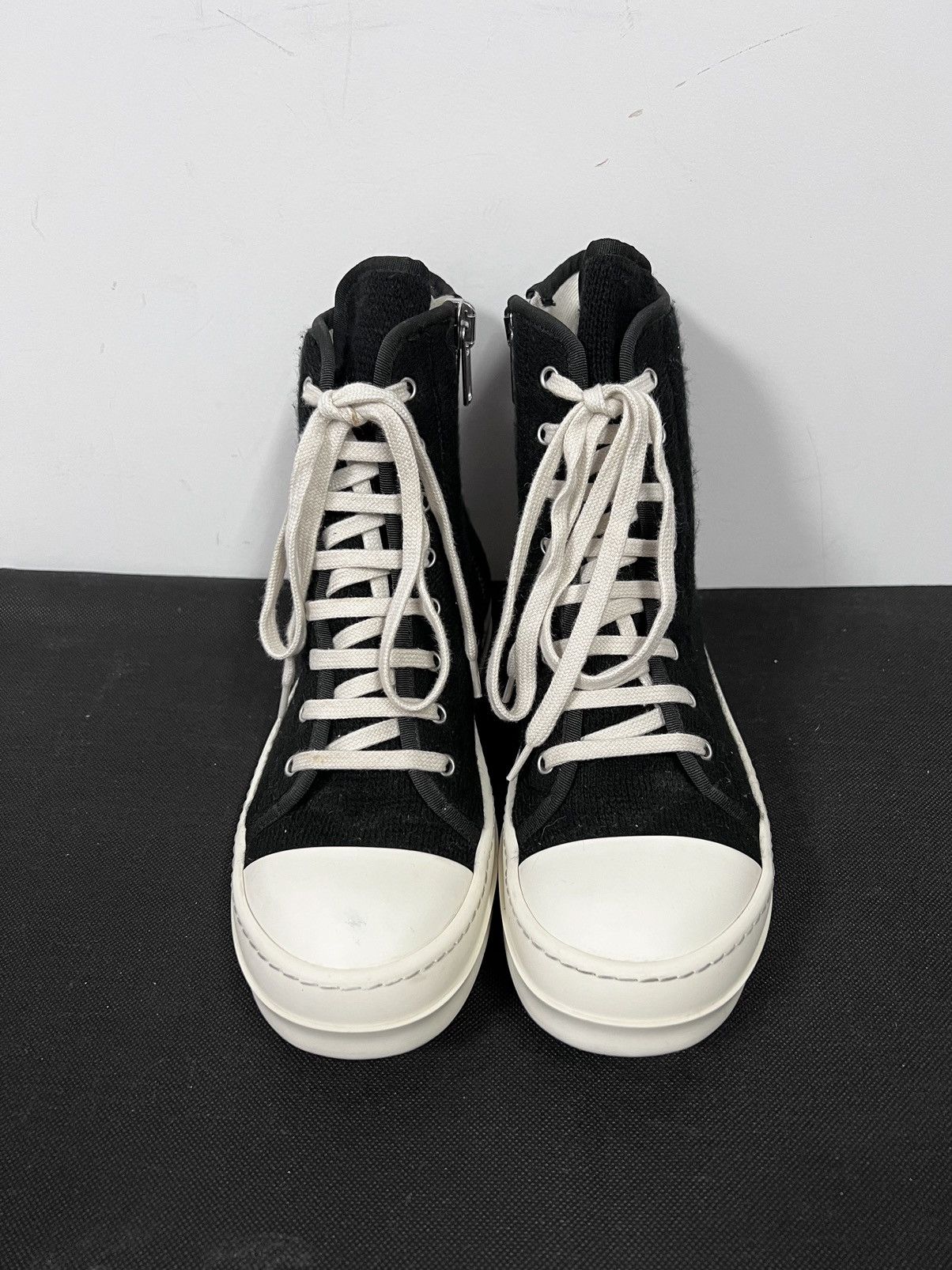 Rick Owens Drkshdw Rick owens drkshdw wool ramones high top sneakers sz37.5 Size US 7.5 / IT 37.5 - 3 Thumbnail