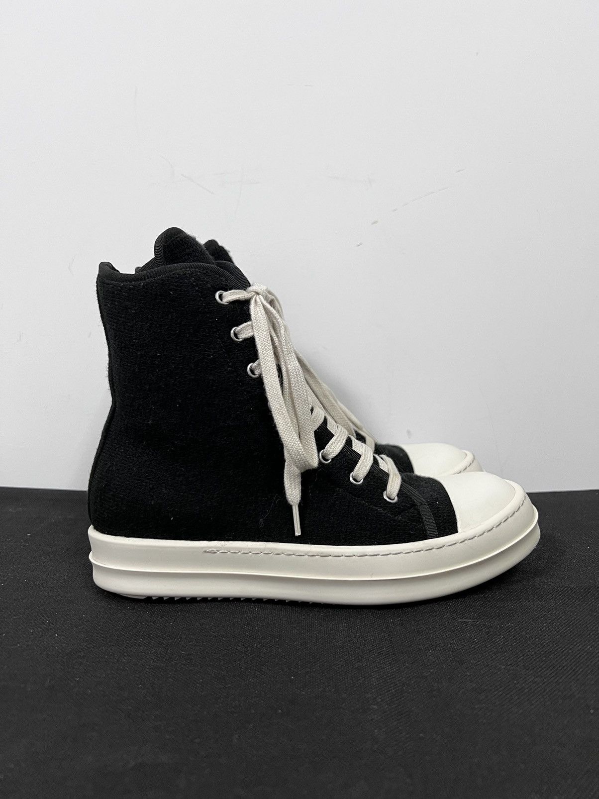 Rick Owens Drkshdw Rick owens drkshdw wool ramones high top sneakers sz37.5 Size US 7.5 / IT 37.5 - 4 Thumbnail