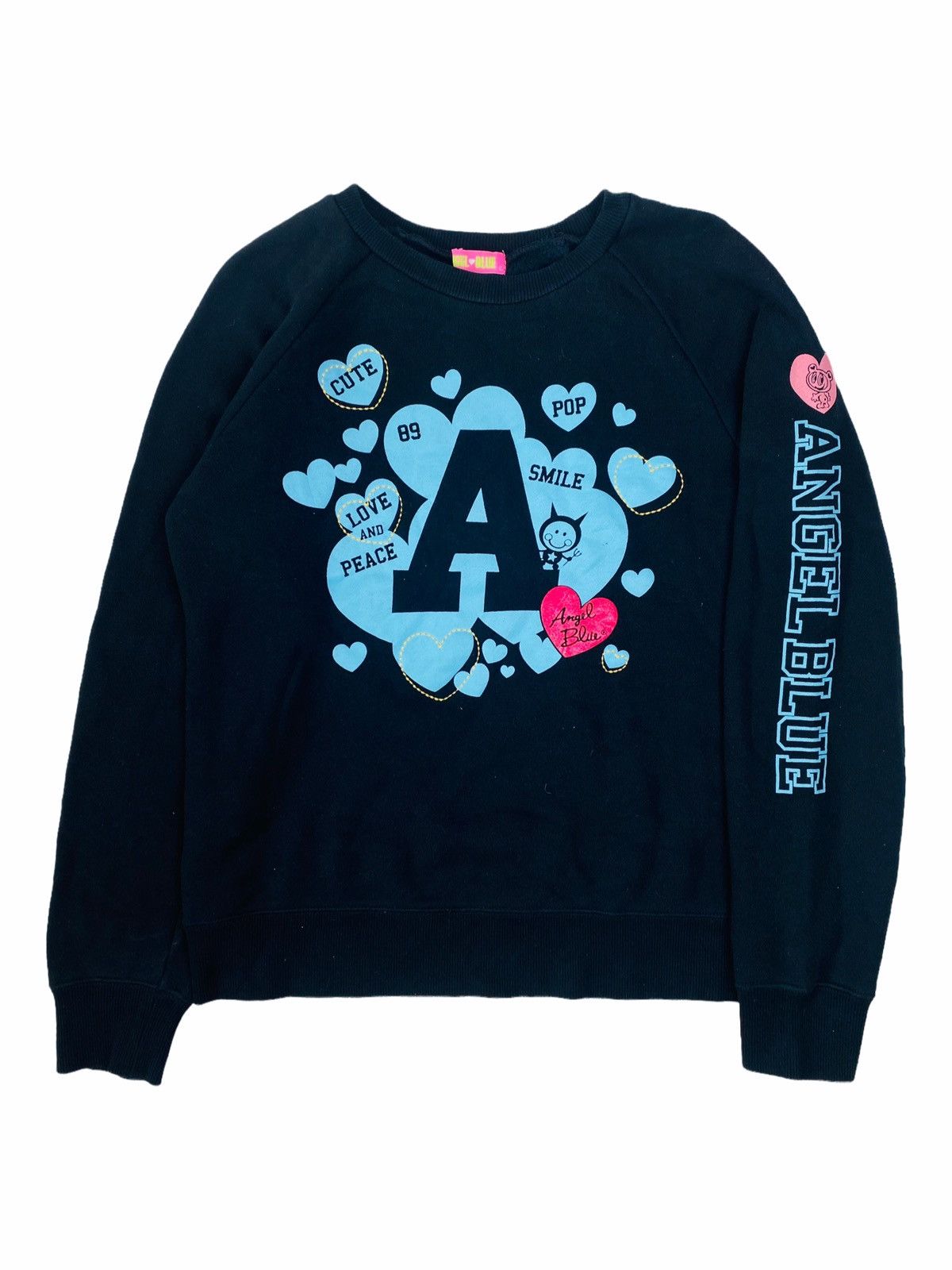 Hysteric Glamour 2000s Angel Blue Initial “A” Heavyweight Crewneck Size US M / EU 48-50 / 2 - 2 Thumbnail