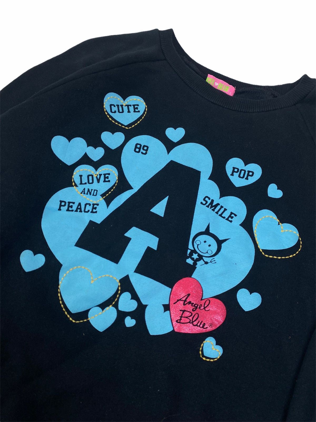 Hysteric Glamour 2000s Angel Blue Initial “A” Heavyweight Crewneck Size US M / EU 48-50 / 2 - 4 Thumbnail