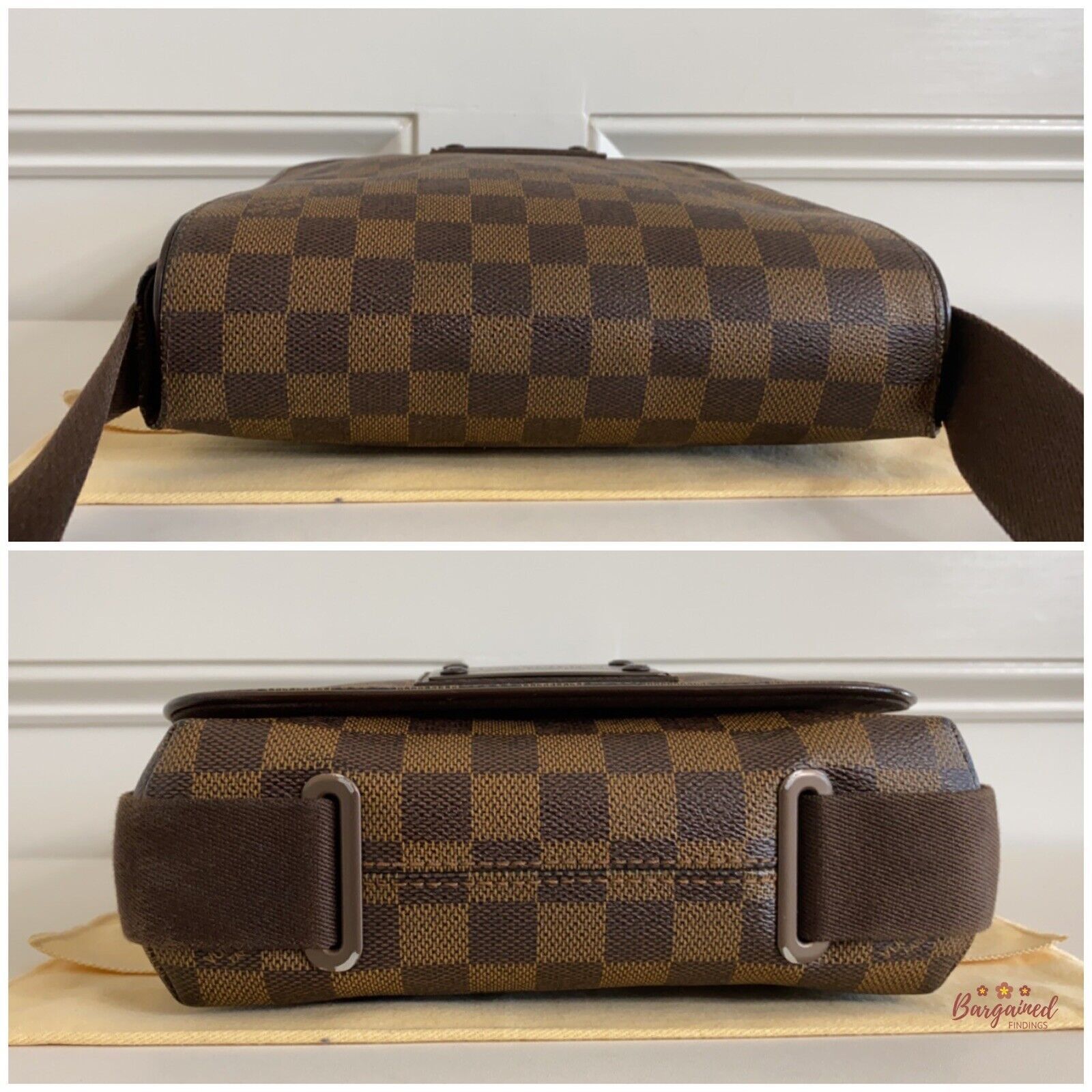 Louis Vuitton Louis Vuitton Damier Ebene Canvas Brooklyn PM Shoulder Bag Size ONE SIZE - 7 Thumbnail