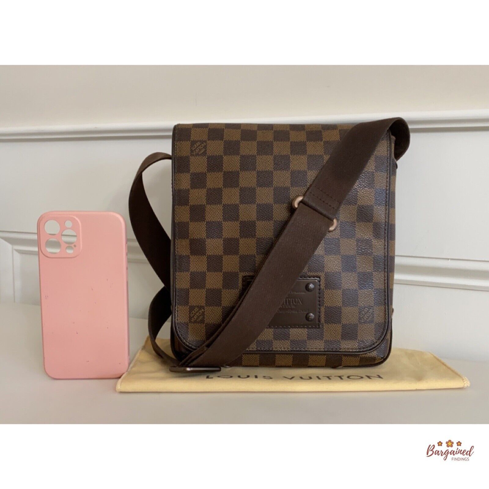 Louis Vuitton Louis Vuitton Damier Ebene Canvas Brooklyn PM Shoulder Bag Size ONE SIZE - 4 Thumbnail