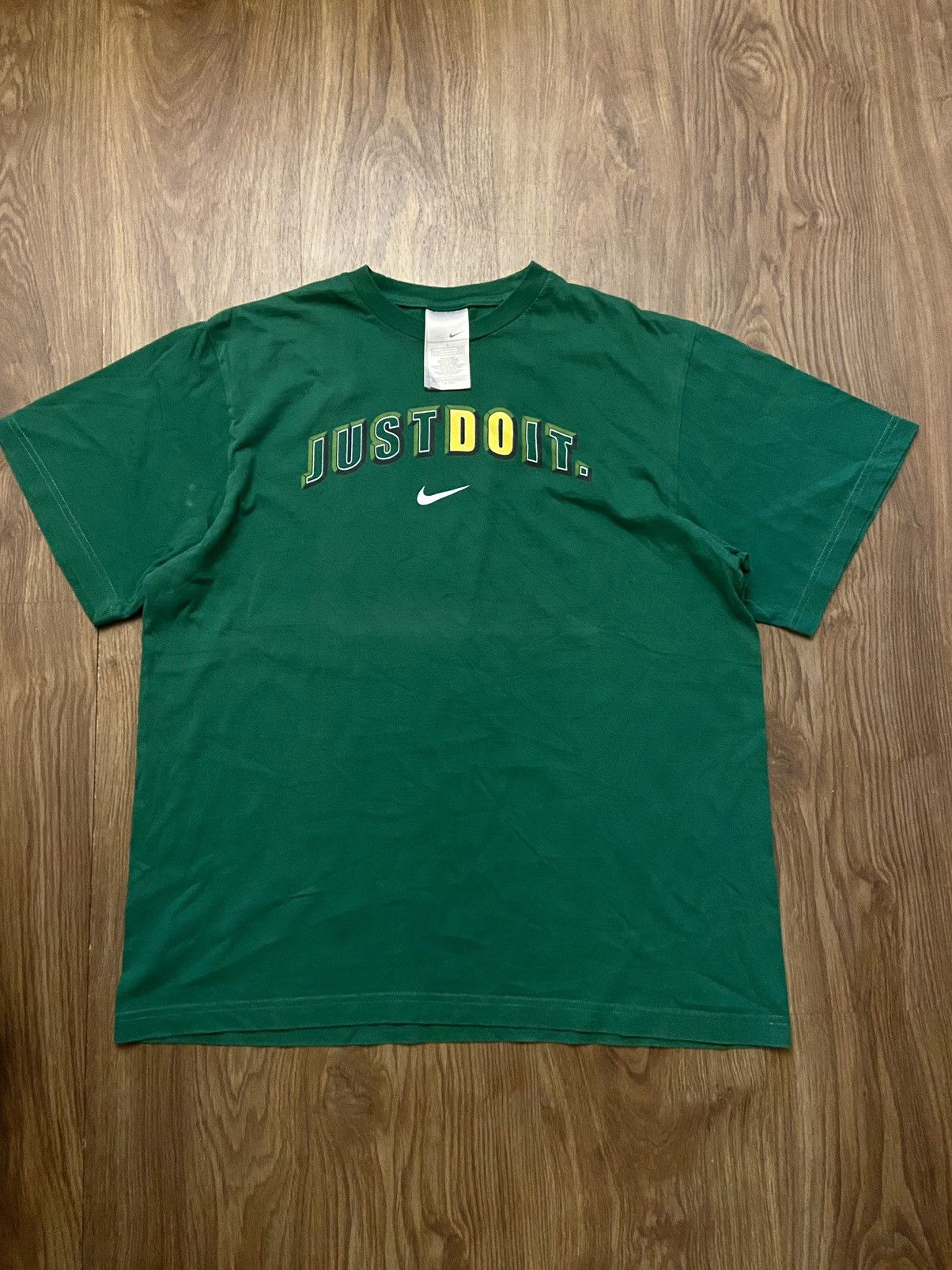 Nike Nike Hype 🔥 Vintage Y2K Drill Style T-shirt Centr Logo Size US L / EU 52-54 / 3 - 1 Thumbnail