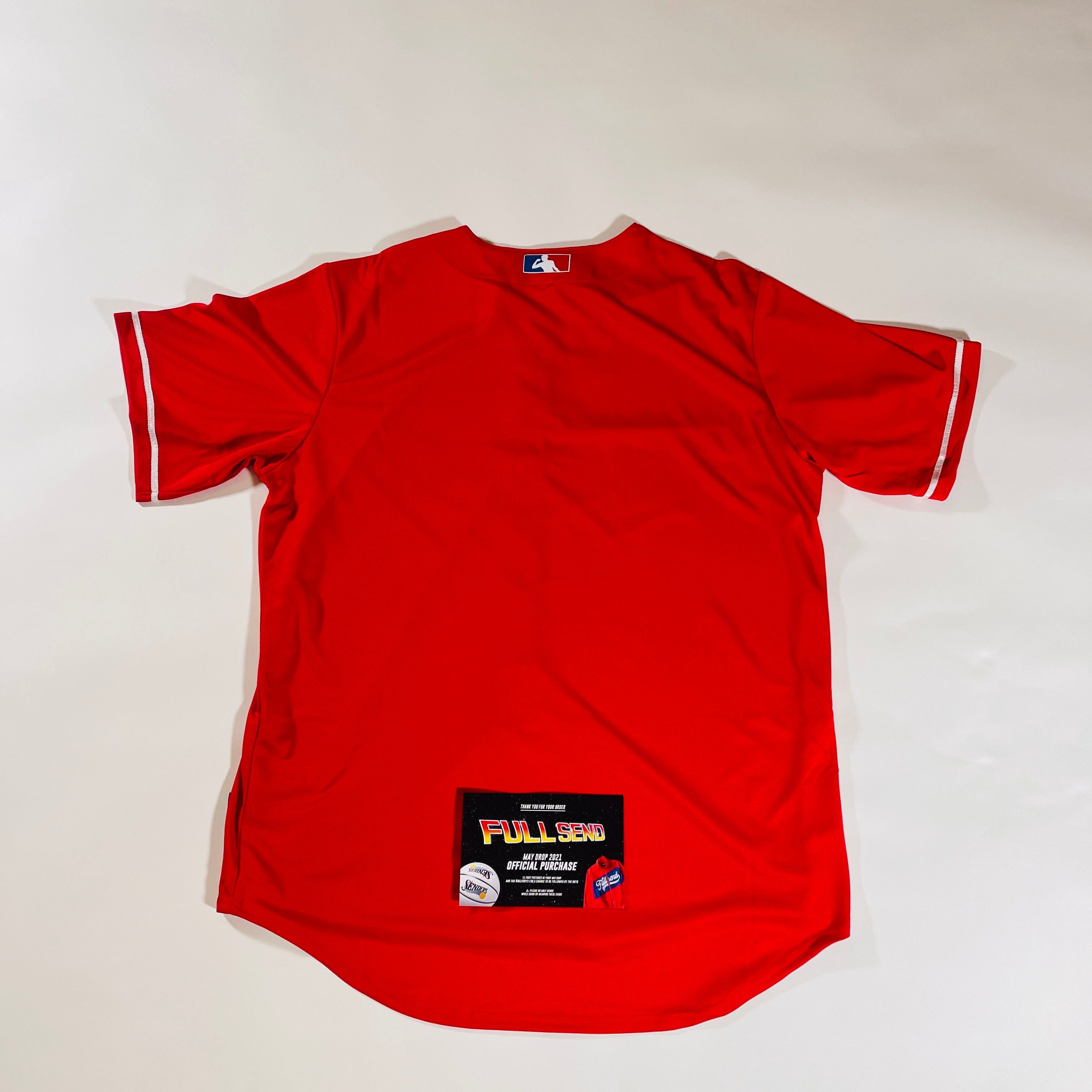 Full Send *NEW* Nelk Boys Full Send Red Sox Baseball Jersey LIMITED Size US L / EU 52-54 / 3 - 3 Thumbnail