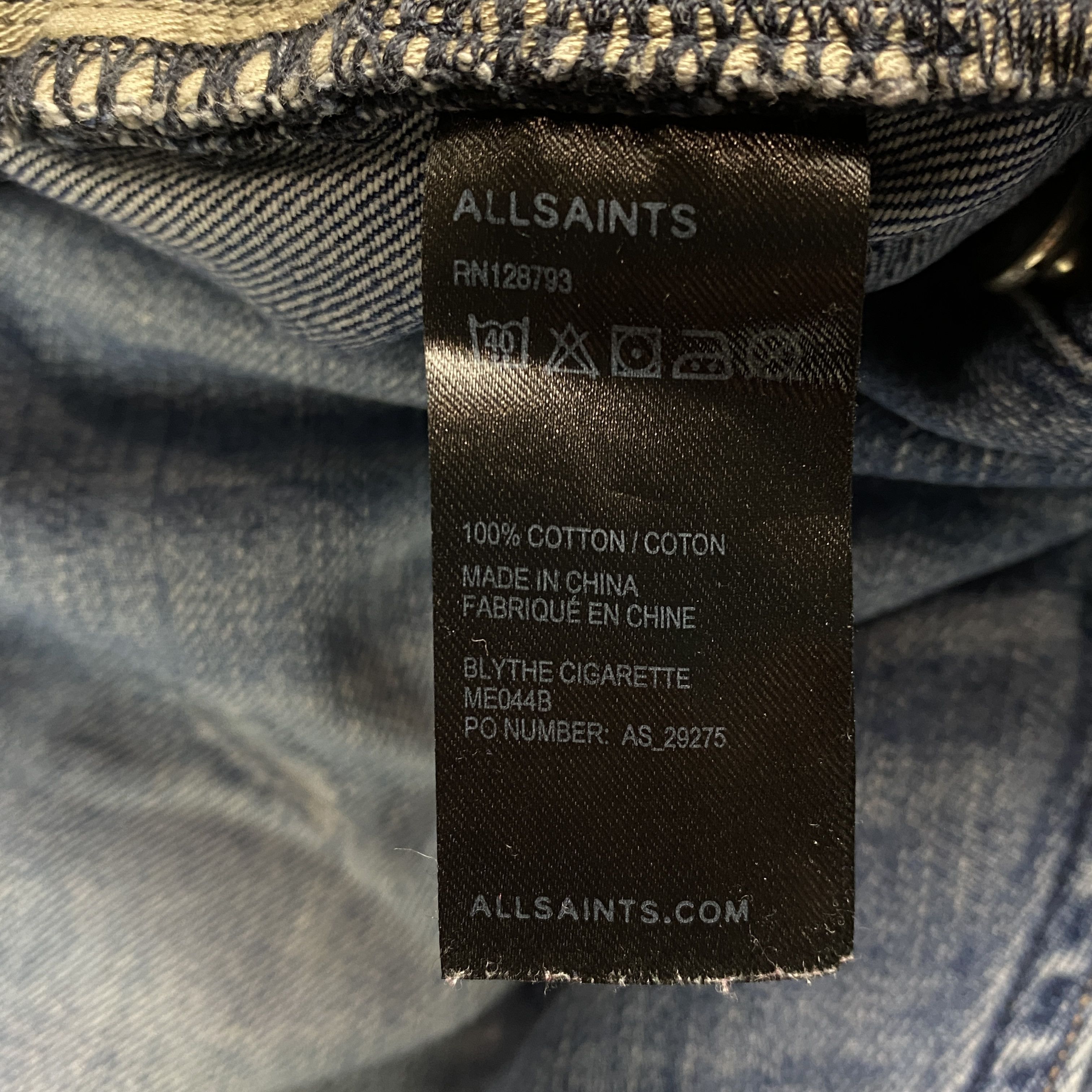 Allsaints Mens Jeans Denim Allsaints Size 30 Size US 30 / EU 46 - 7 Thumbnail