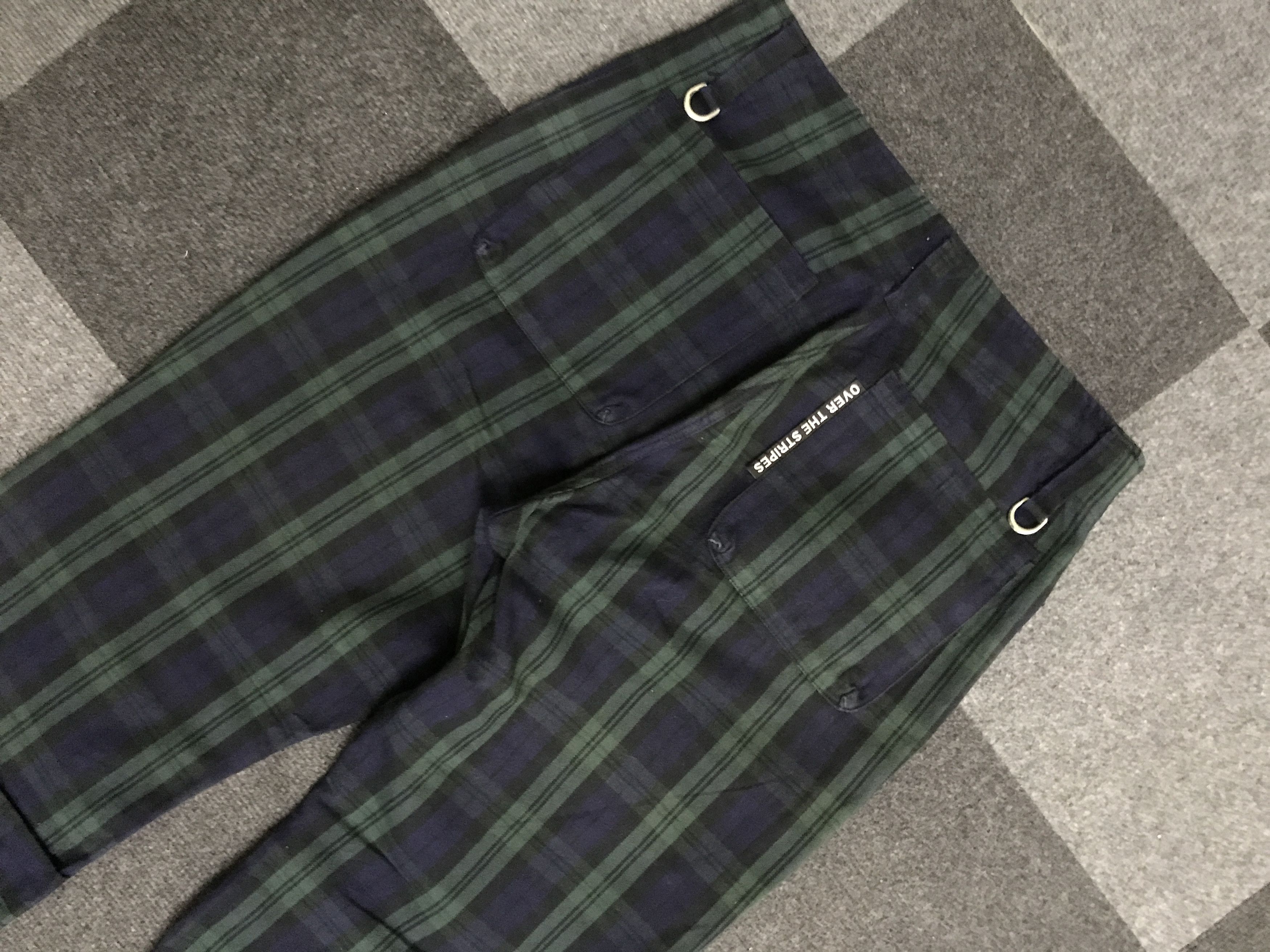 Japanese Brand P67 OVER THE STRIPE Japan Plaid Rare Design Pant Size US 31 - 7 Thumbnail