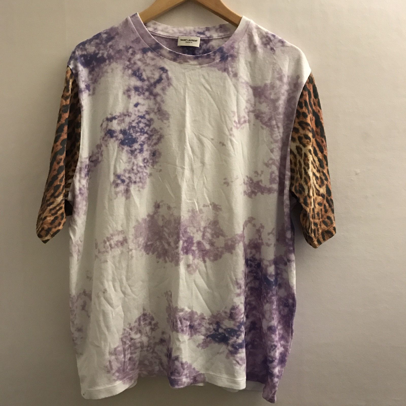 【SAINT LAURENT】Tie Dye Leopard T-Shirt【即発送】 SAINT LAURENT】Tie Dye Leopard T-Shirt【即発送】 (Saint