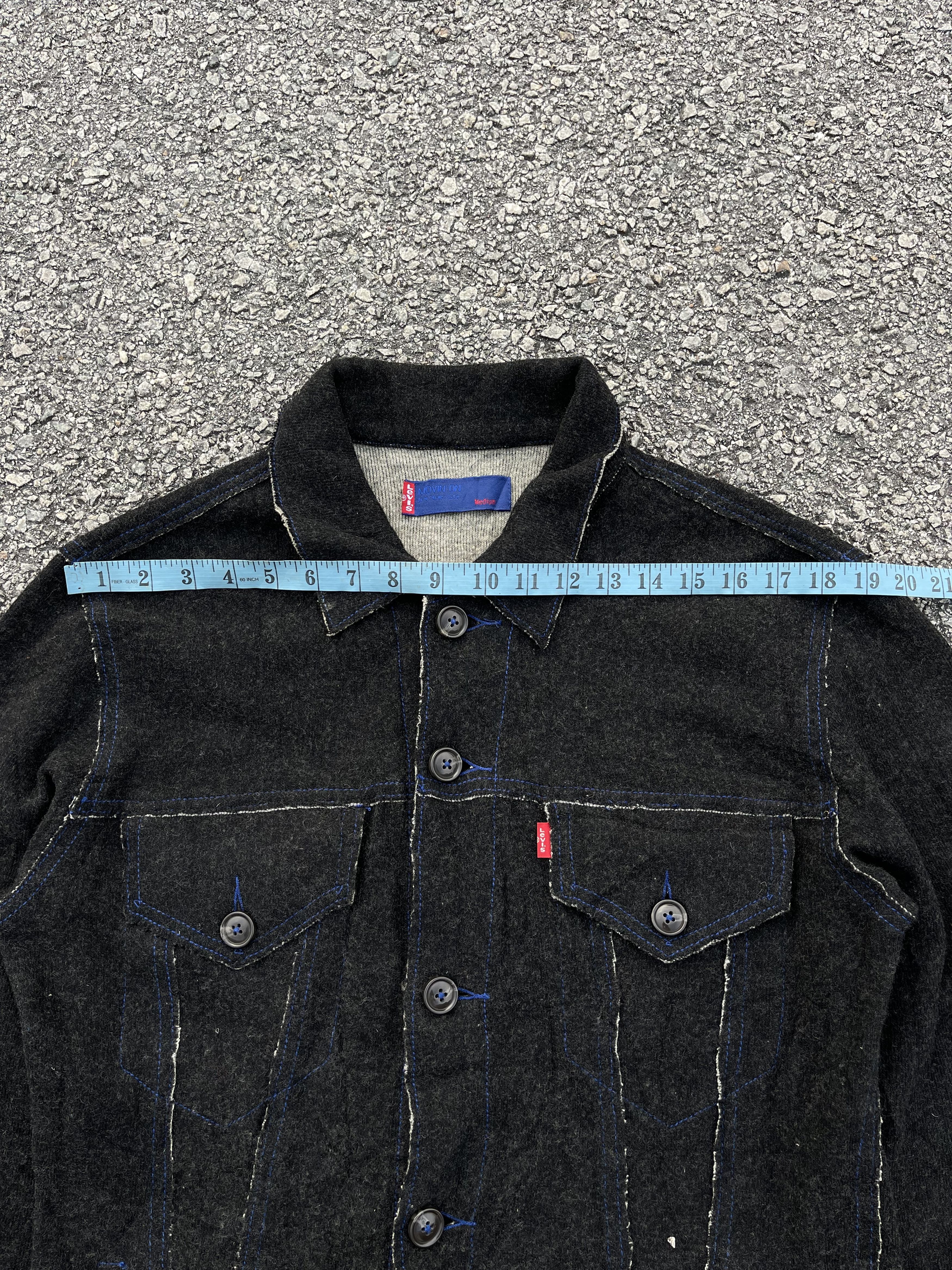 If Six Was Nine × Levi's Levis Chacoal Wool Blue Indigo Jacket Size US M / EU 48-50 / 2 - 8 Thumbnail