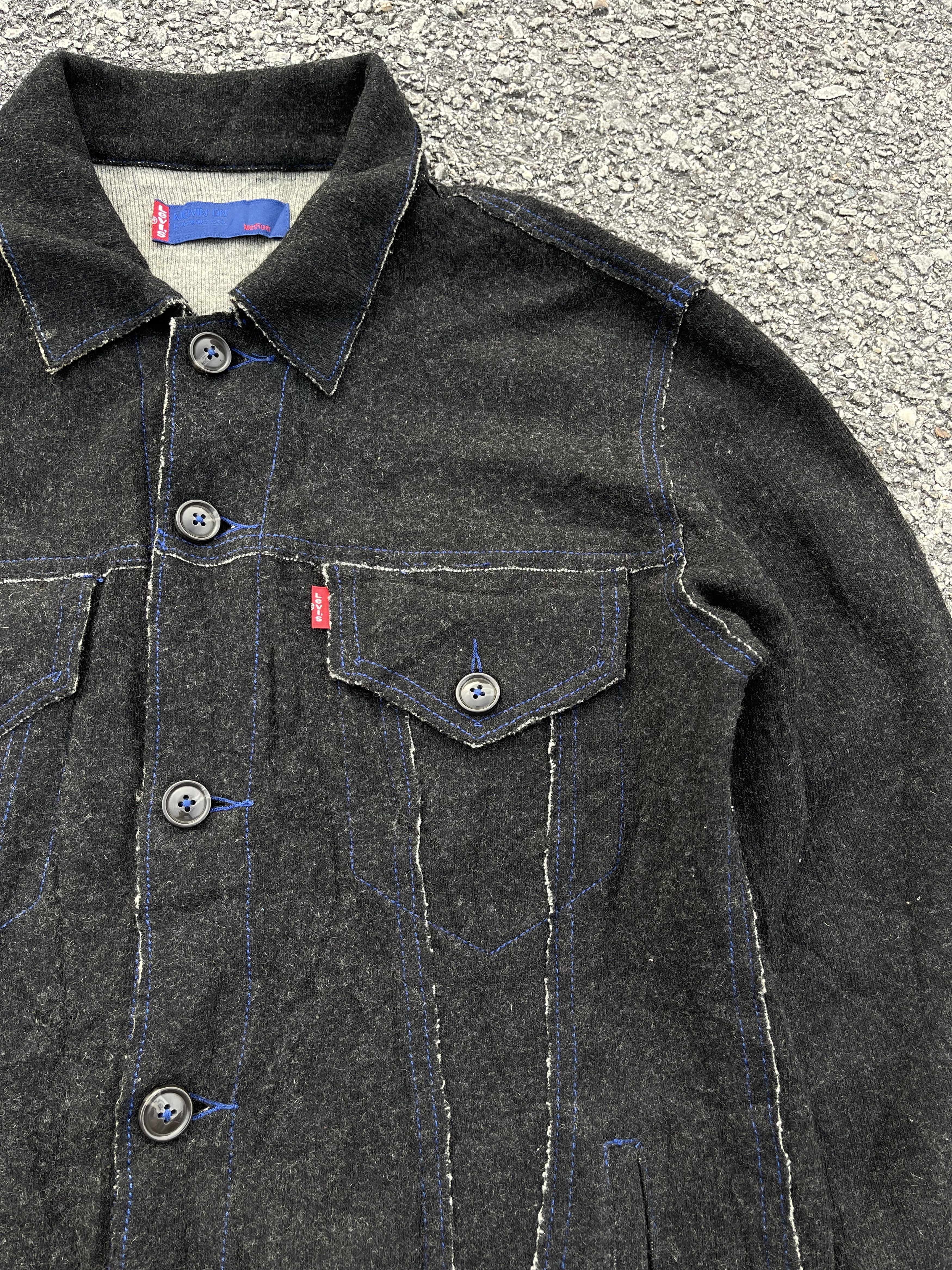 If Six Was Nine × Levi's Levis Chacoal Wool Blue Indigo Jacket Size US M / EU 48-50 / 2 - 5 Thumbnail