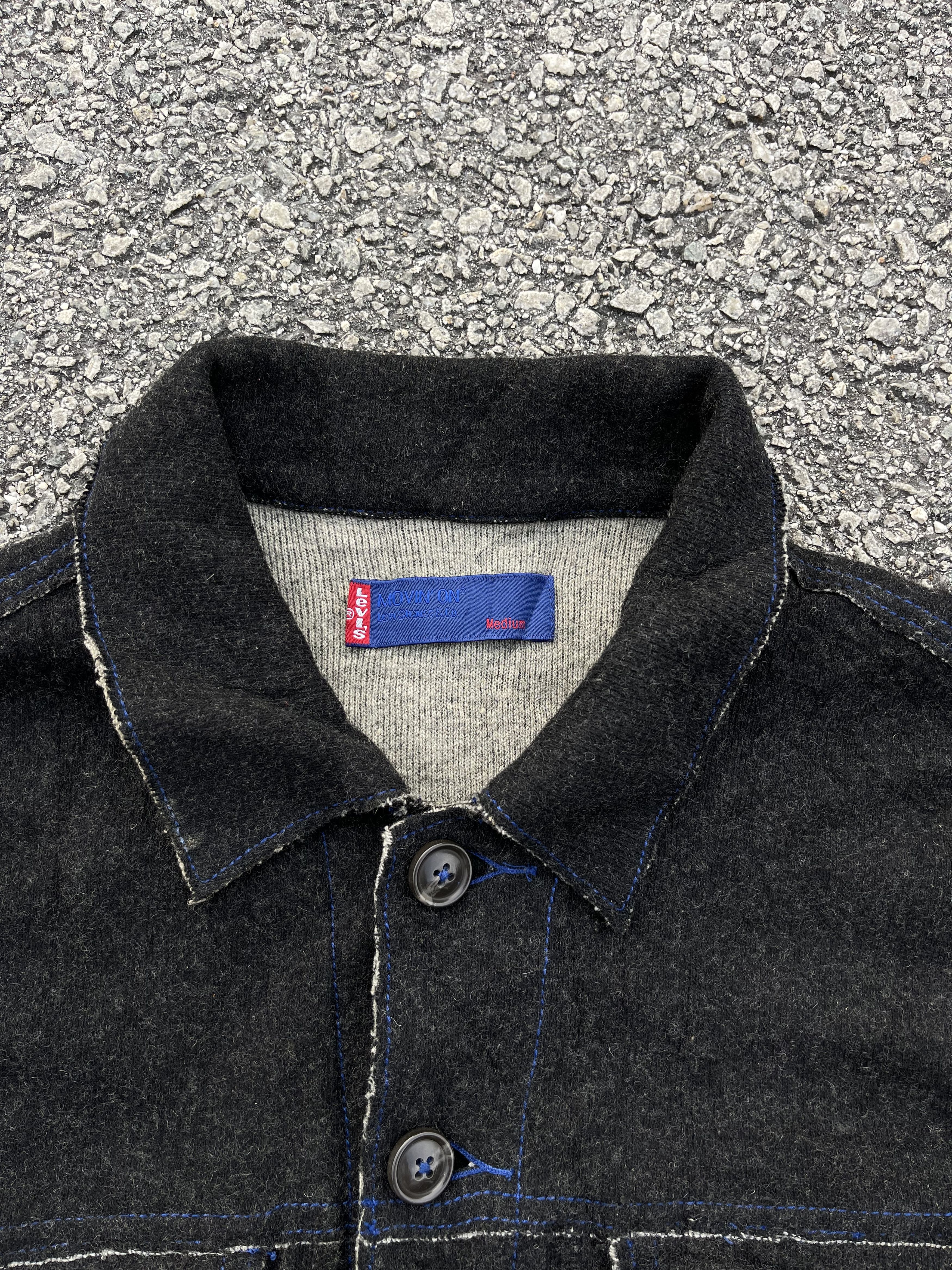 If Six Was Nine × Levi's Levis Chacoal Wool Blue Indigo Jacket Size US M / EU 48-50 / 2 - 4 Thumbnail