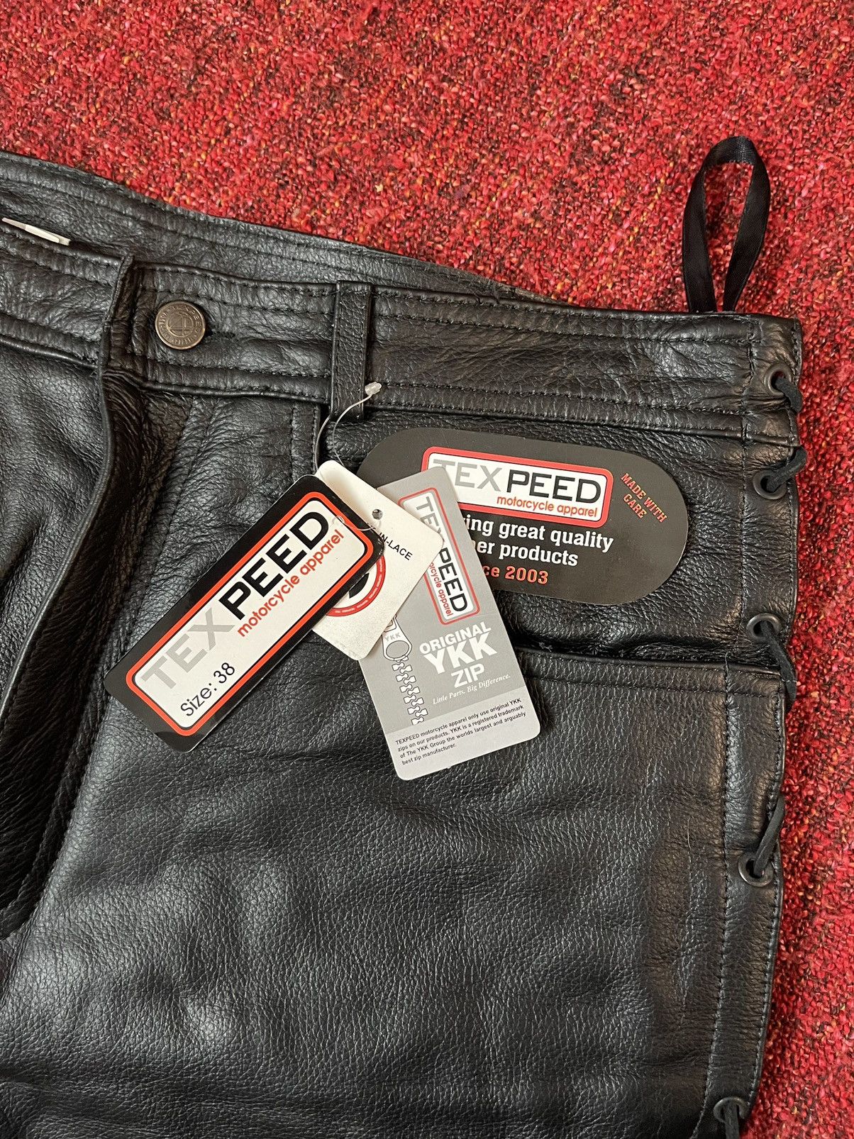 Japanese Brand × Vintage Vintage Y2K Avant Garde biker leather pants Size US 38 / EU 54 - 4 Thumbnail
