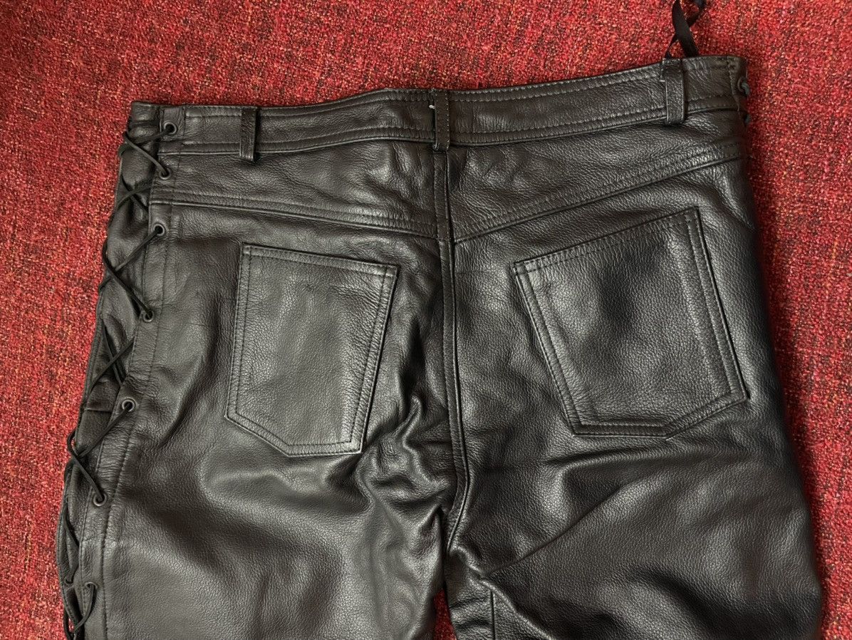 Japanese Brand × Vintage Vintage Y2K Avant Garde biker leather pants Size US 38 / EU 54 - 7 Thumbnail