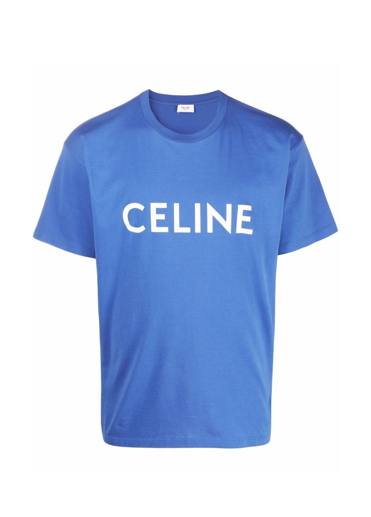 image of Celine Blue Logo T Shirt M, Men's (Size Medium)