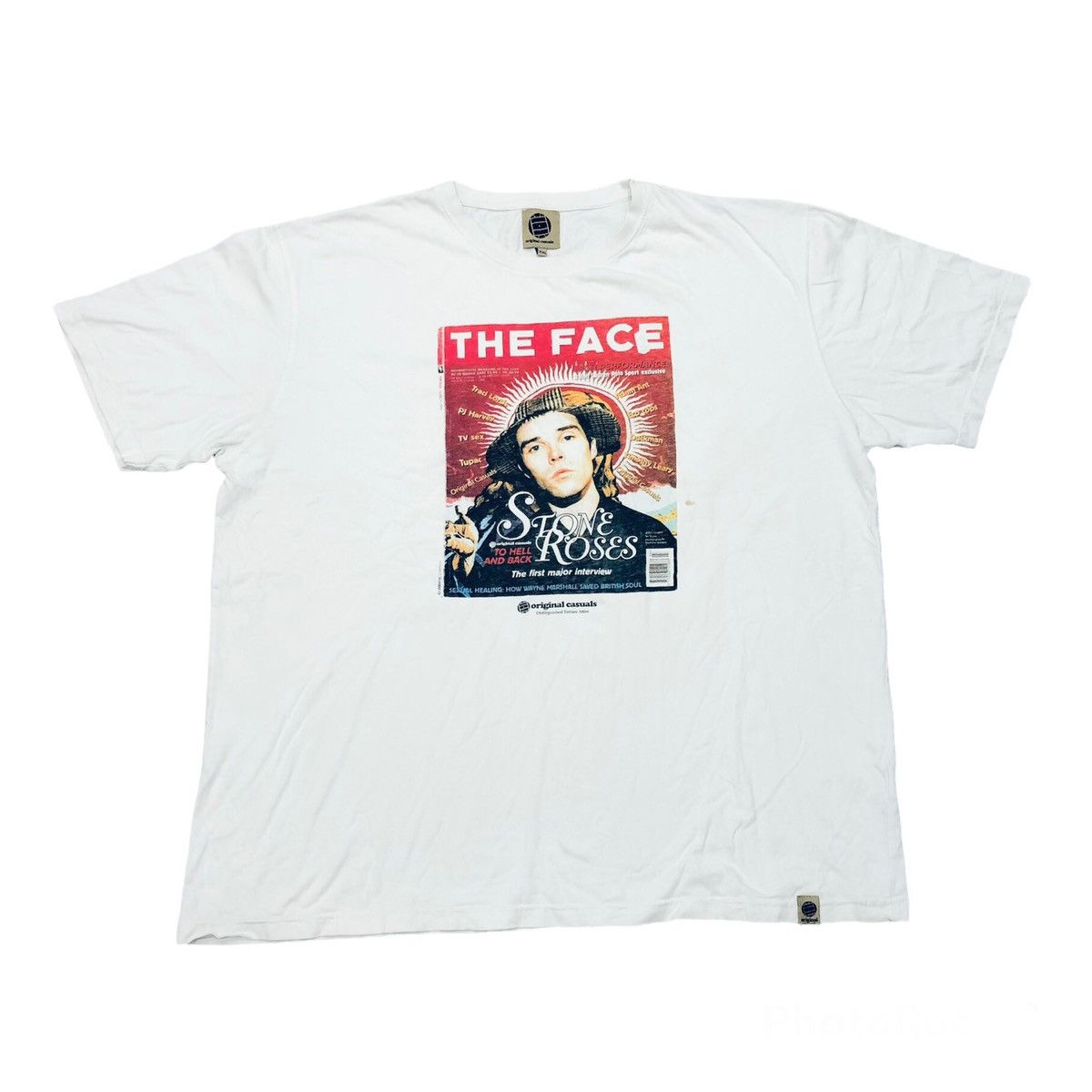 image of The Stone Roses Vintage Band Tees Oasis Britpop Radiohead in White, Men's (Size XL)