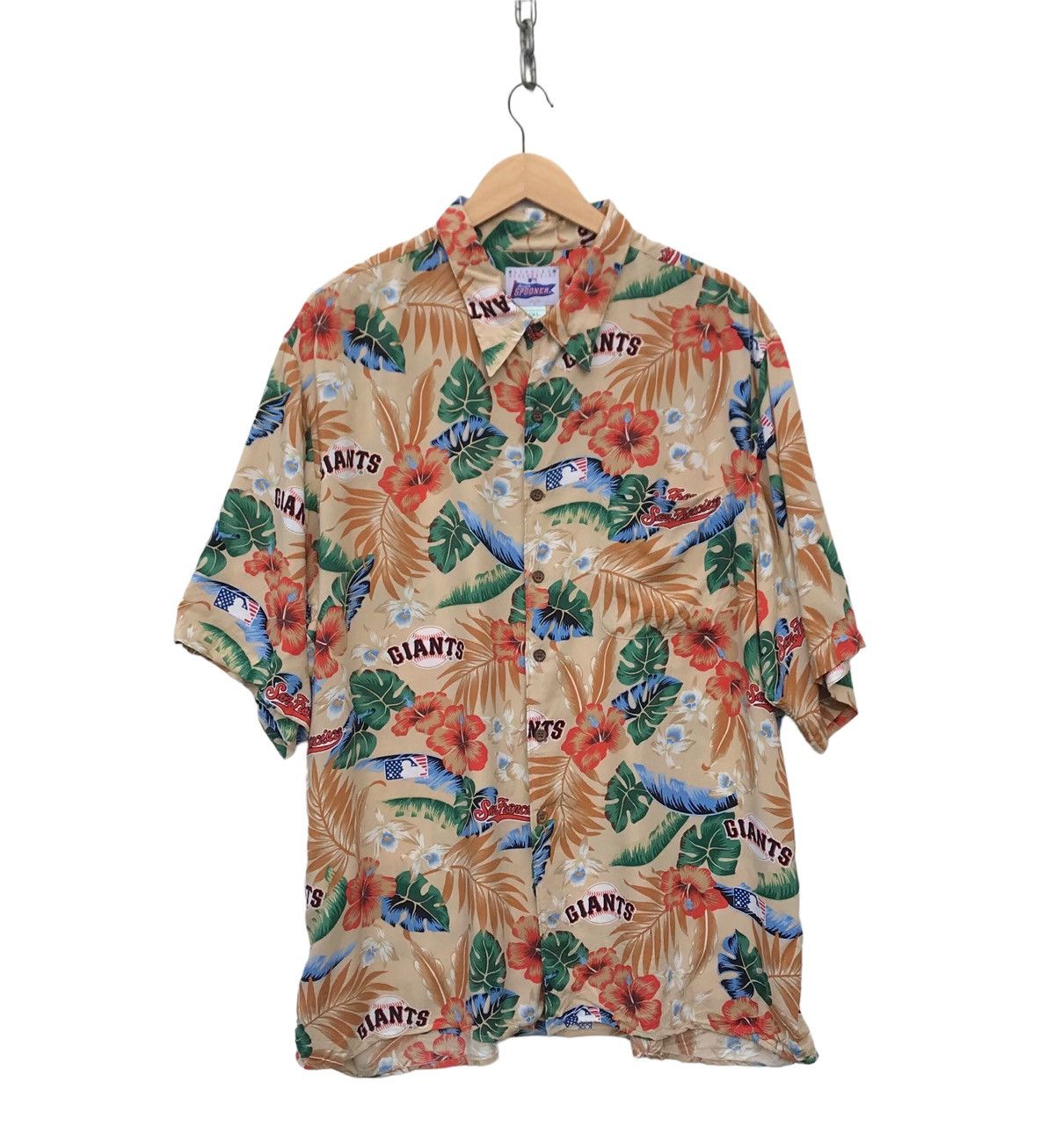 image of Vintage Reyn Spooner Giants Baseball Mlb Rayon Hawaiian Shir, Men's (Size 2XL)