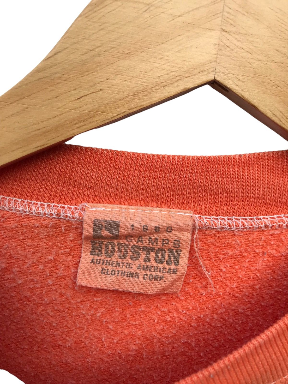Vintage Vintage Houston Orange Poly Cotton Sweatshirt Size US M / EU 48-50 / 2 - 2 Thumbnail