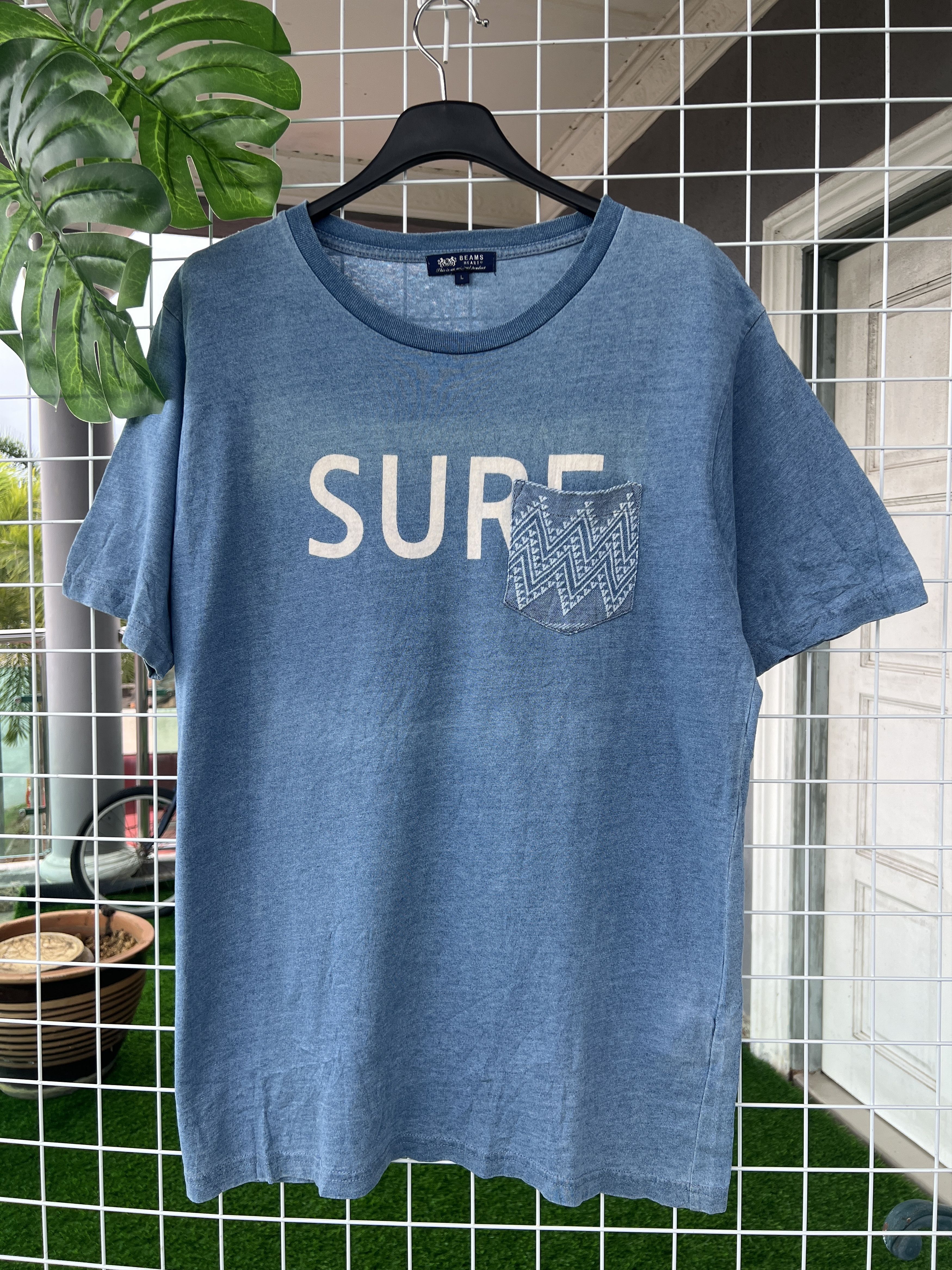 Beams Heart SURF Single Pocket Tee