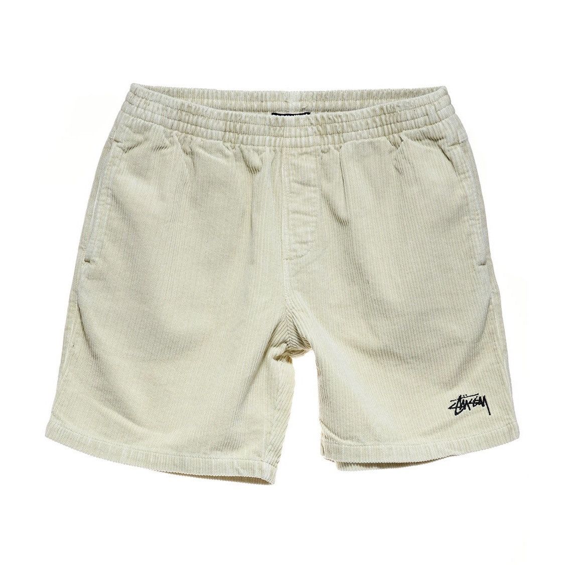 Image of Stussy Corduroy Wide Wale Cord Beachshort - 36 in Off White, Men's