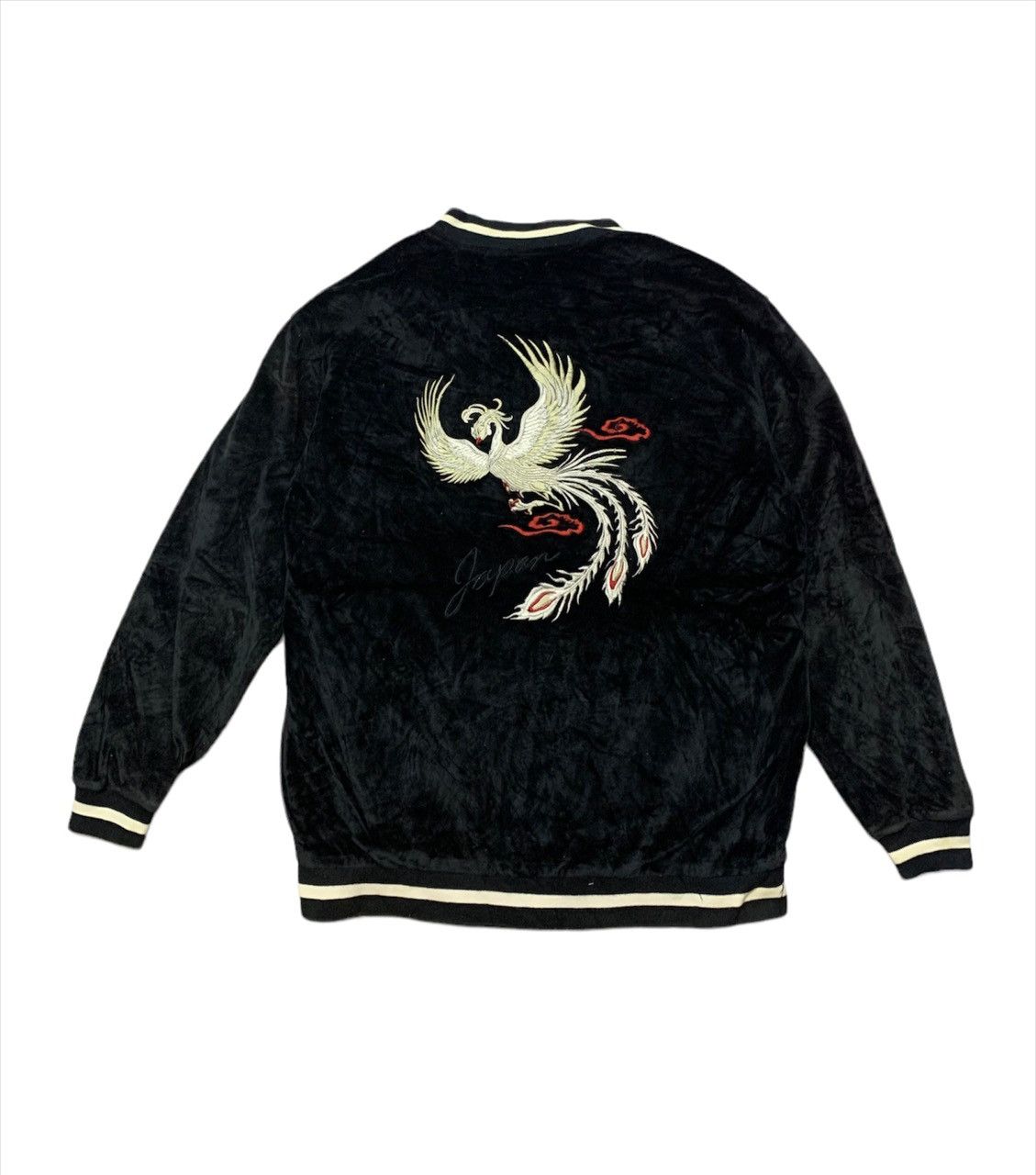 Japanese Brand Velour Phoenix Embroidery Sukajan Souvenir Jacket Size US M / EU 48-50 / 2 - 2 Thumbnail