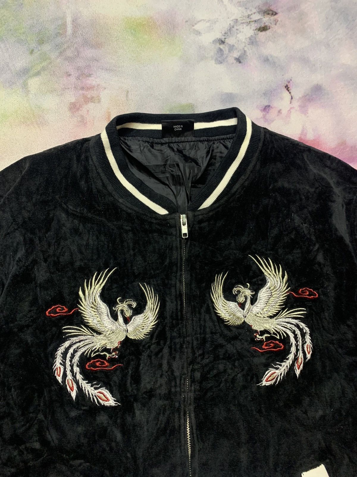 Japanese Brand Velour Phoenix Embroidery Sukajan Souvenir Jacket Size US M / EU 48-50 / 2 - 3 Thumbnail