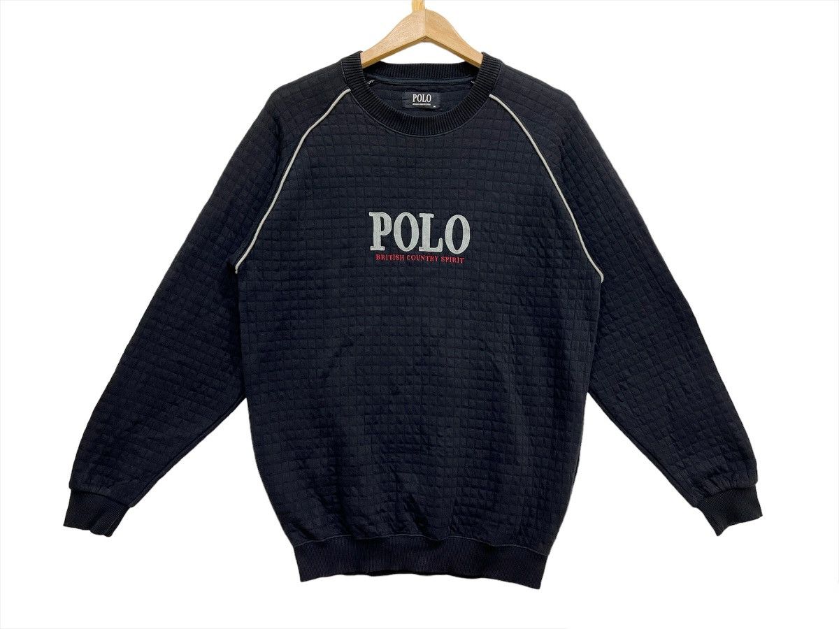 Polo Ralph Lauren × Vintage Vintage 90s POLO BRITISH Big Logo Crewneck Sweatshirt Size M Size US M / EU 48-50 / 2 - 1 Thumbnail