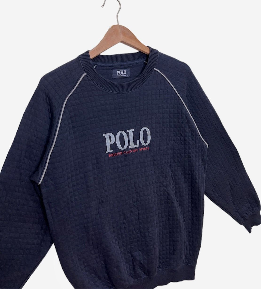 Polo Ralph Lauren × Vintage Vintage 90s POLO BRITISH Big Logo Crewneck Sweatshirt Size M Size US M / EU 48-50 / 2 - 8 Thumbnail