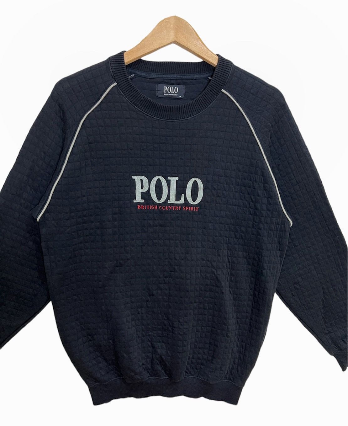 Polo Ralph Lauren × Vintage Vintage 90s POLO BRITISH Big Logo Crewneck Sweatshirt Size M Size US M / EU 48-50 / 2 - 7 Thumbnail